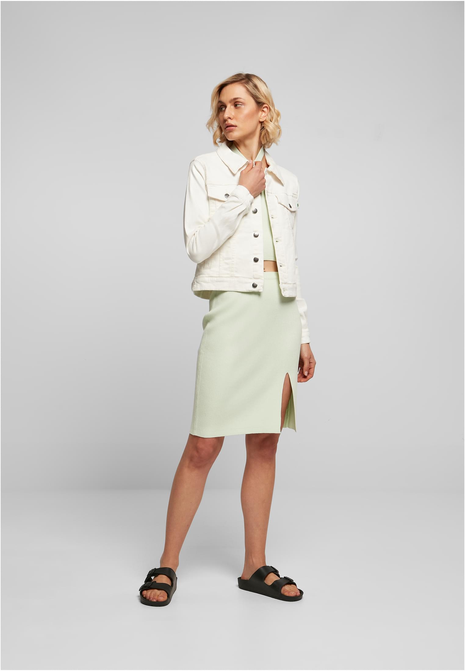 Ladies Organic Denim Jacket offwhite raw 3XL - variant image 4