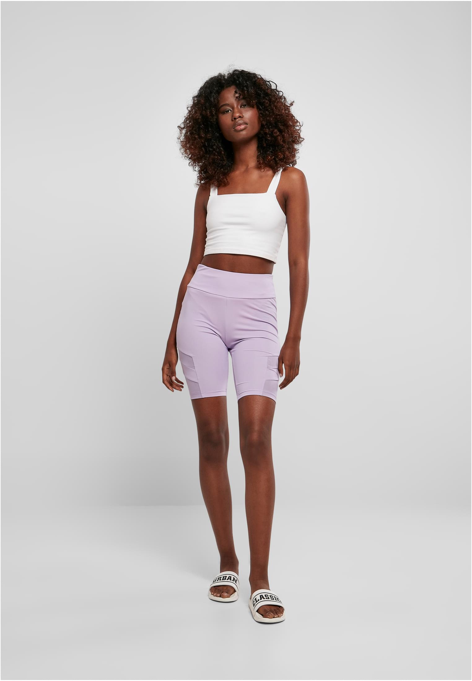 Ladies High Waist Tech Mesh Cycle Shorts lilac 3XL - variant image 4