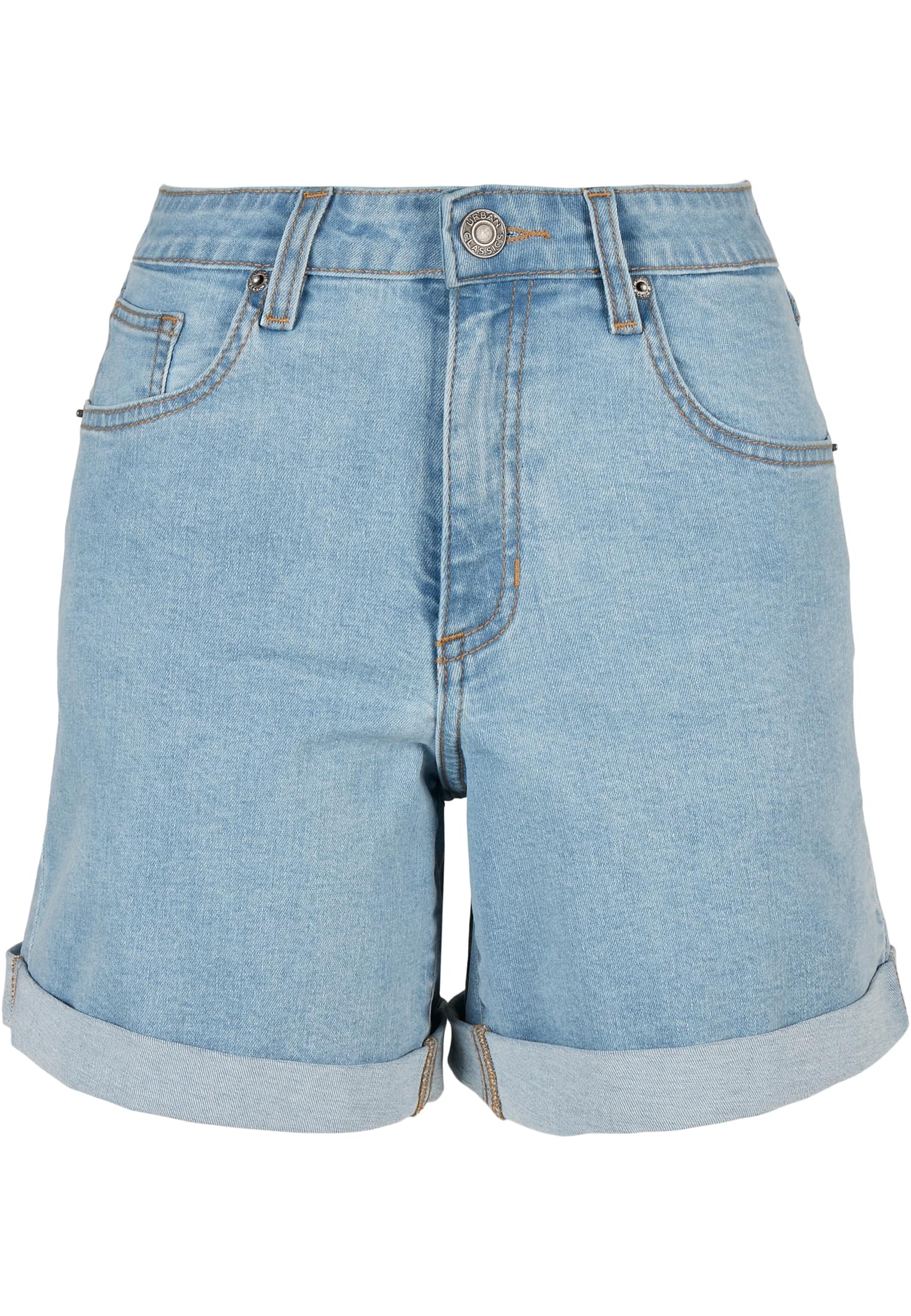 Ladies Organic Stretch Denim 5 Pocket Shorts clearblue bleached 26 - variant image 5