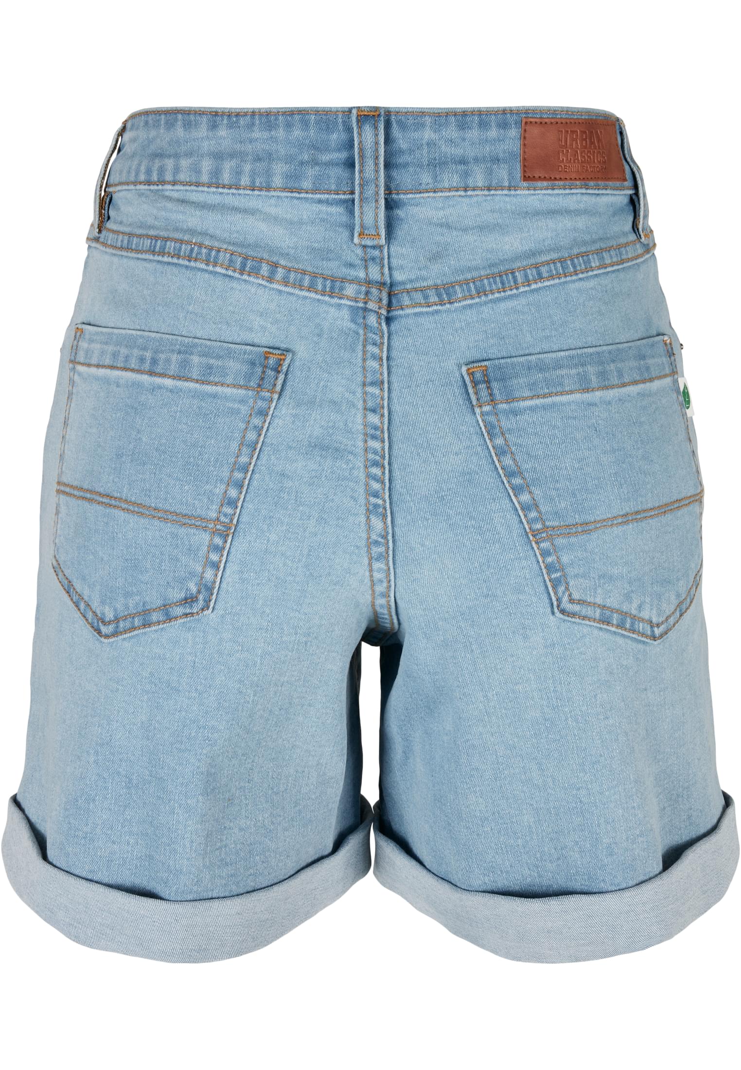 Ladies Organic Stretch Denim 5 Pocket Shorts clearblue bleached 26 - variant image 7