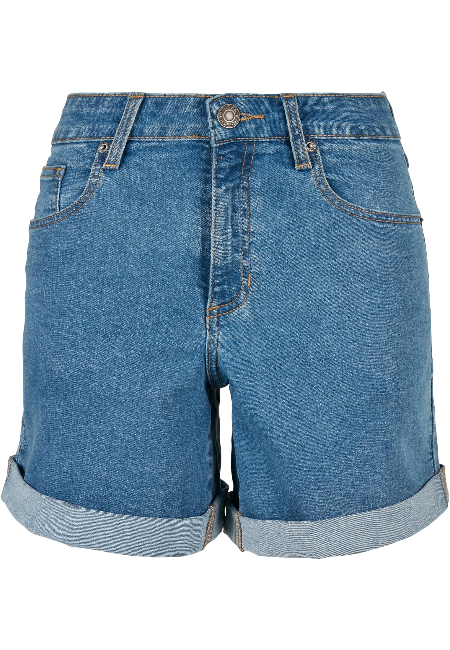 Ladies Organic Stretch Denim 5 Pocket Shorts clearblue washed 26 - variant image 5