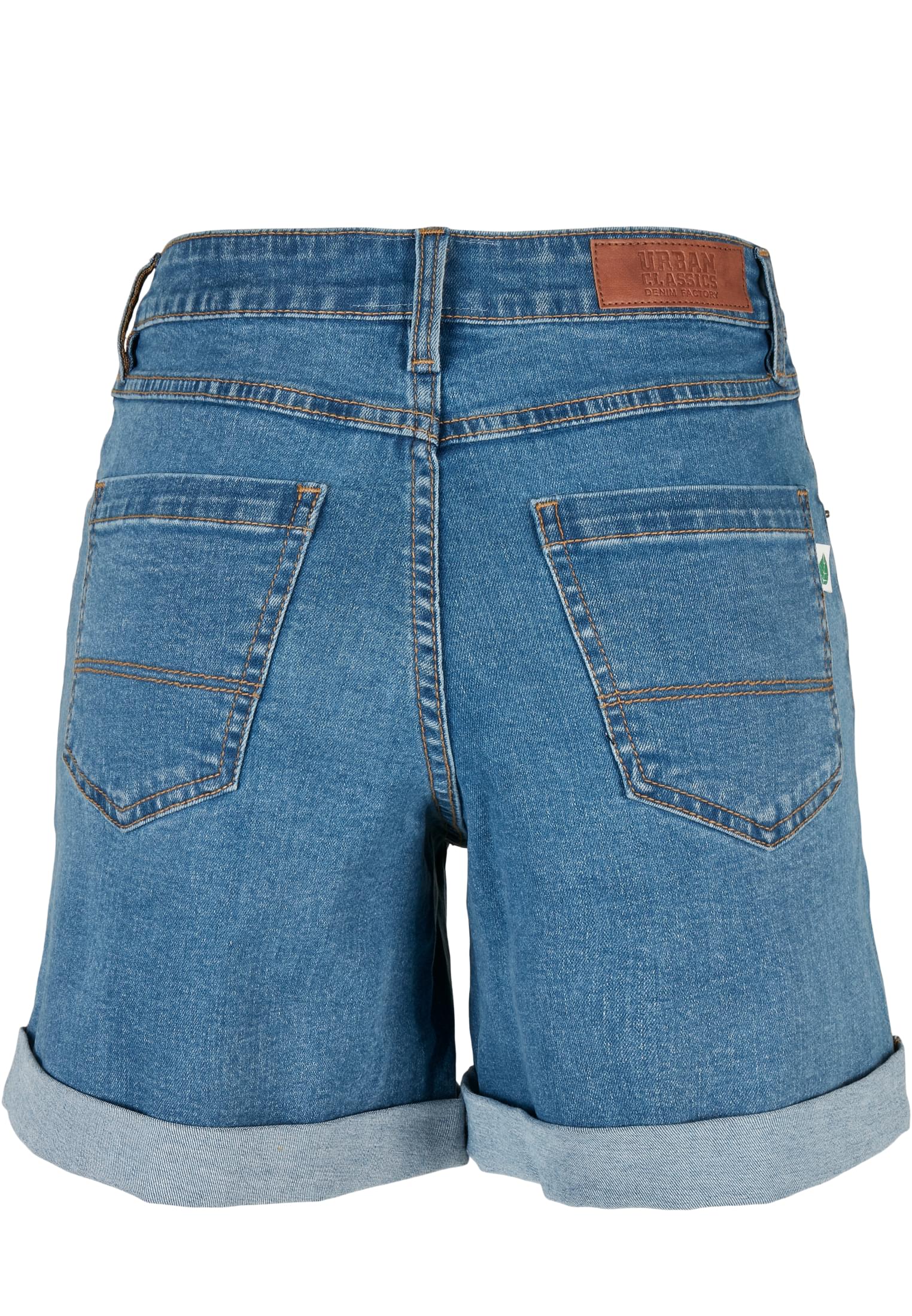 Ladies Organic Stretch Denim 5 Pocket Shorts clearblue washed 26 - variant image 7
