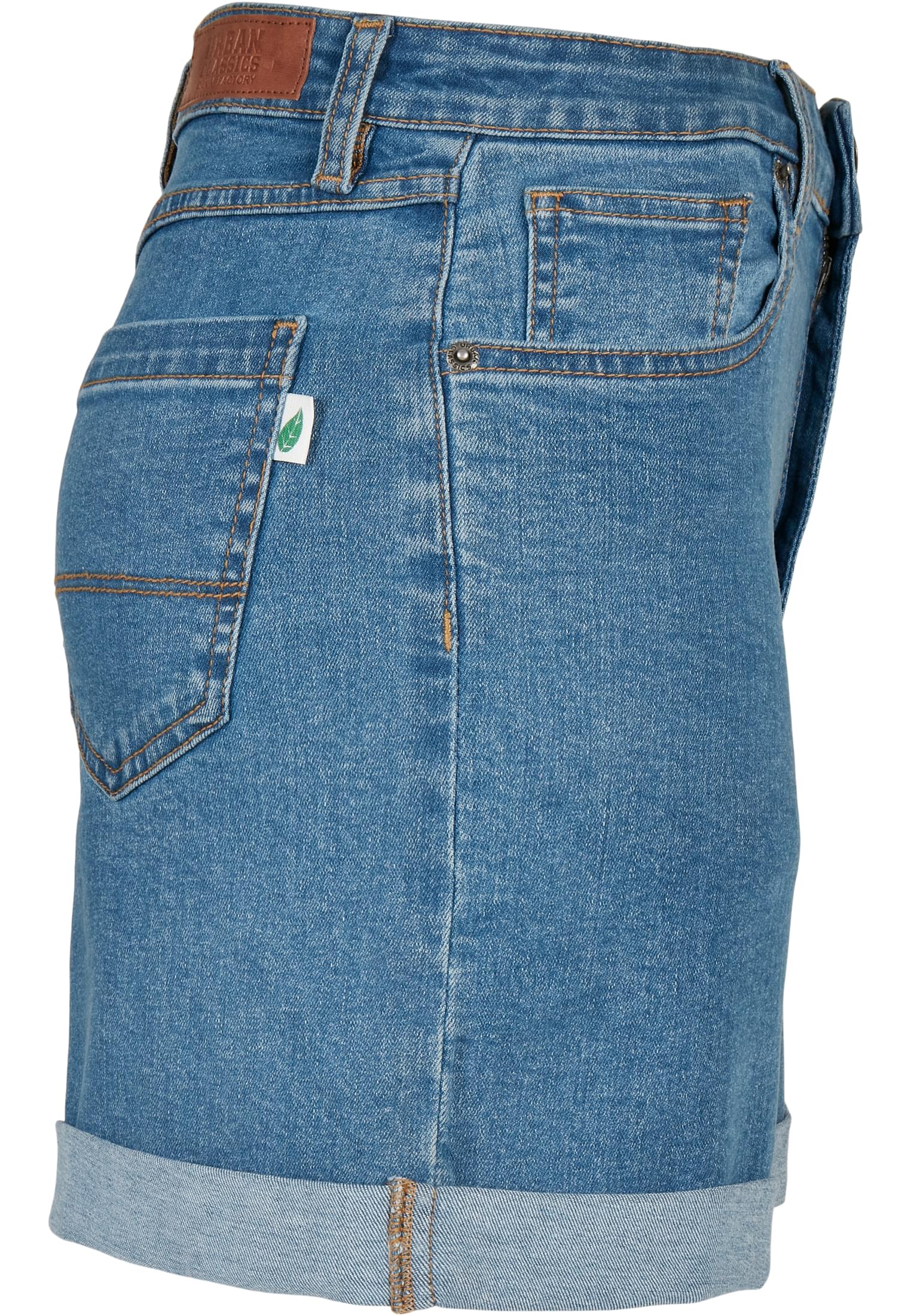 Ladies Organic Stretch Denim 5 Pocket Shorts clearblue washed 26 - variant image 8