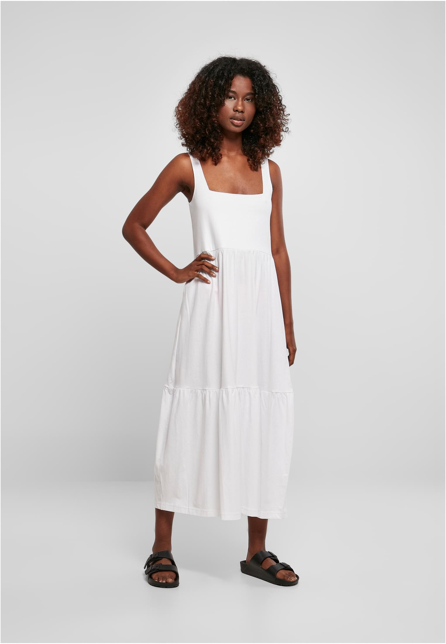 Ladies 7/8 Length Valance Summer Dress white 3XL - variant image 4