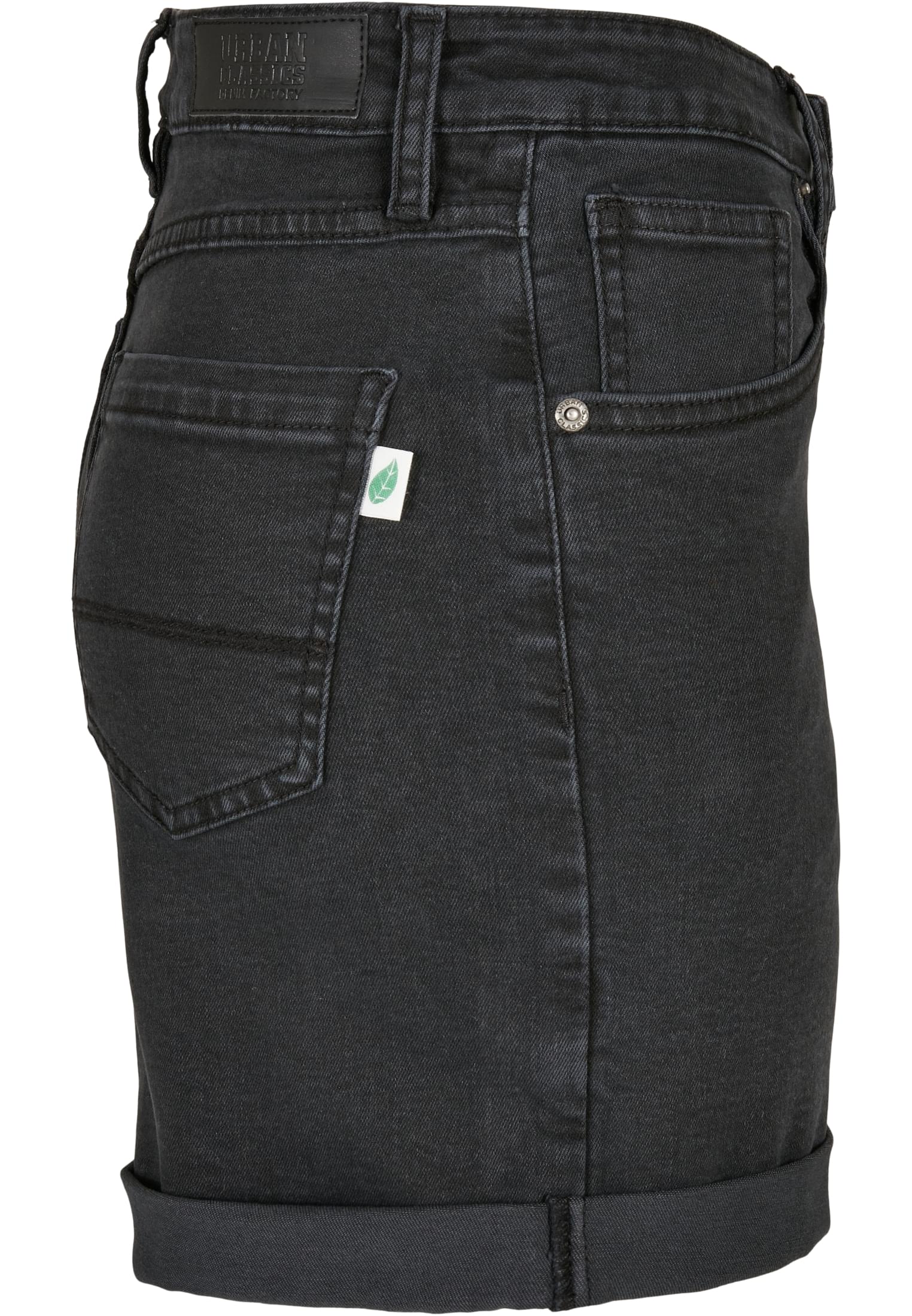 Ladies Organic Stretch Denim 5 Pocket Shorts black washed 26 - variant image 8