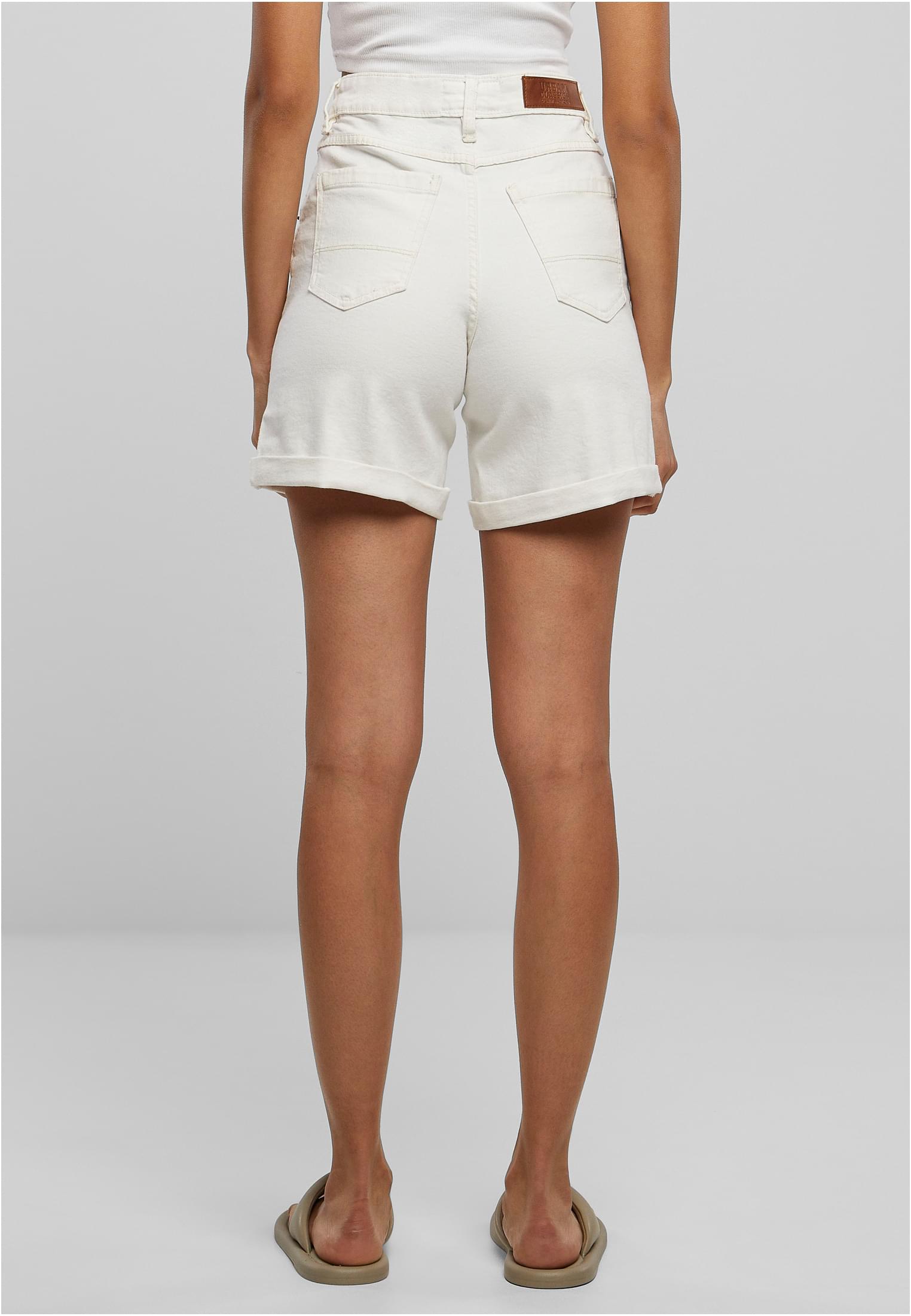 Ladies Organic Stretch Denim 5 Pocket Shorts offwhite raw 26 - variant image 2