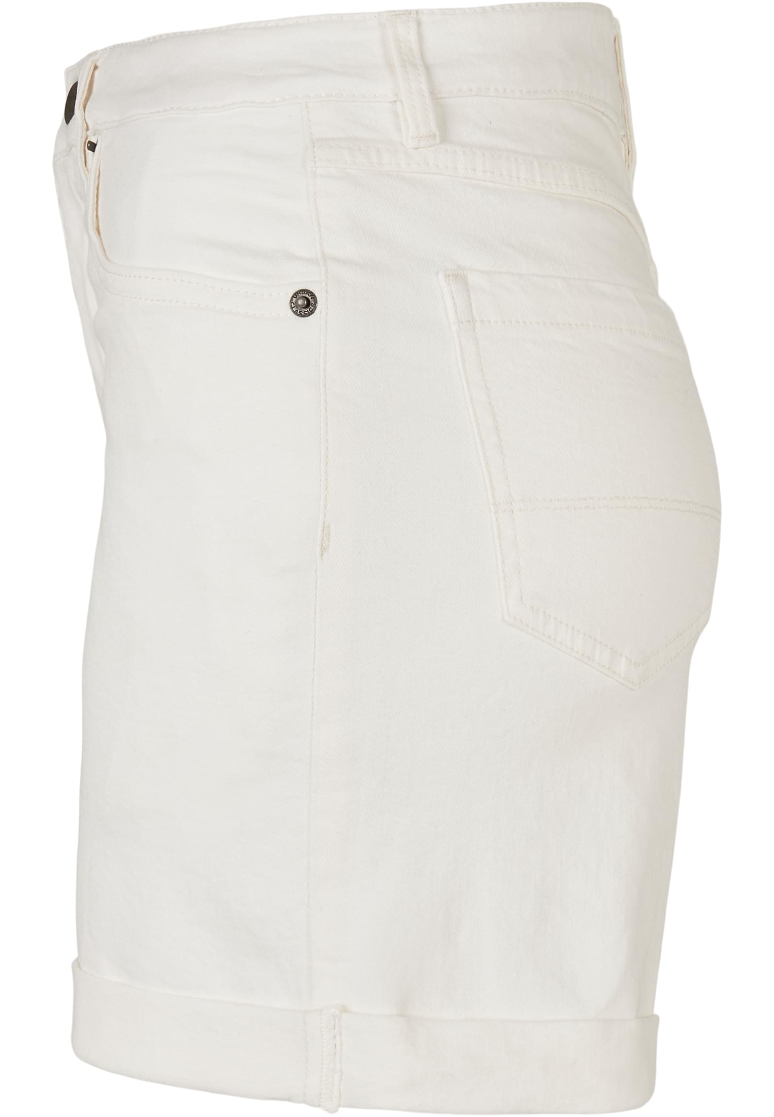 Ladies Organic Stretch Denim 5 Pocket Shorts offwhite raw 26 - variant image 6
