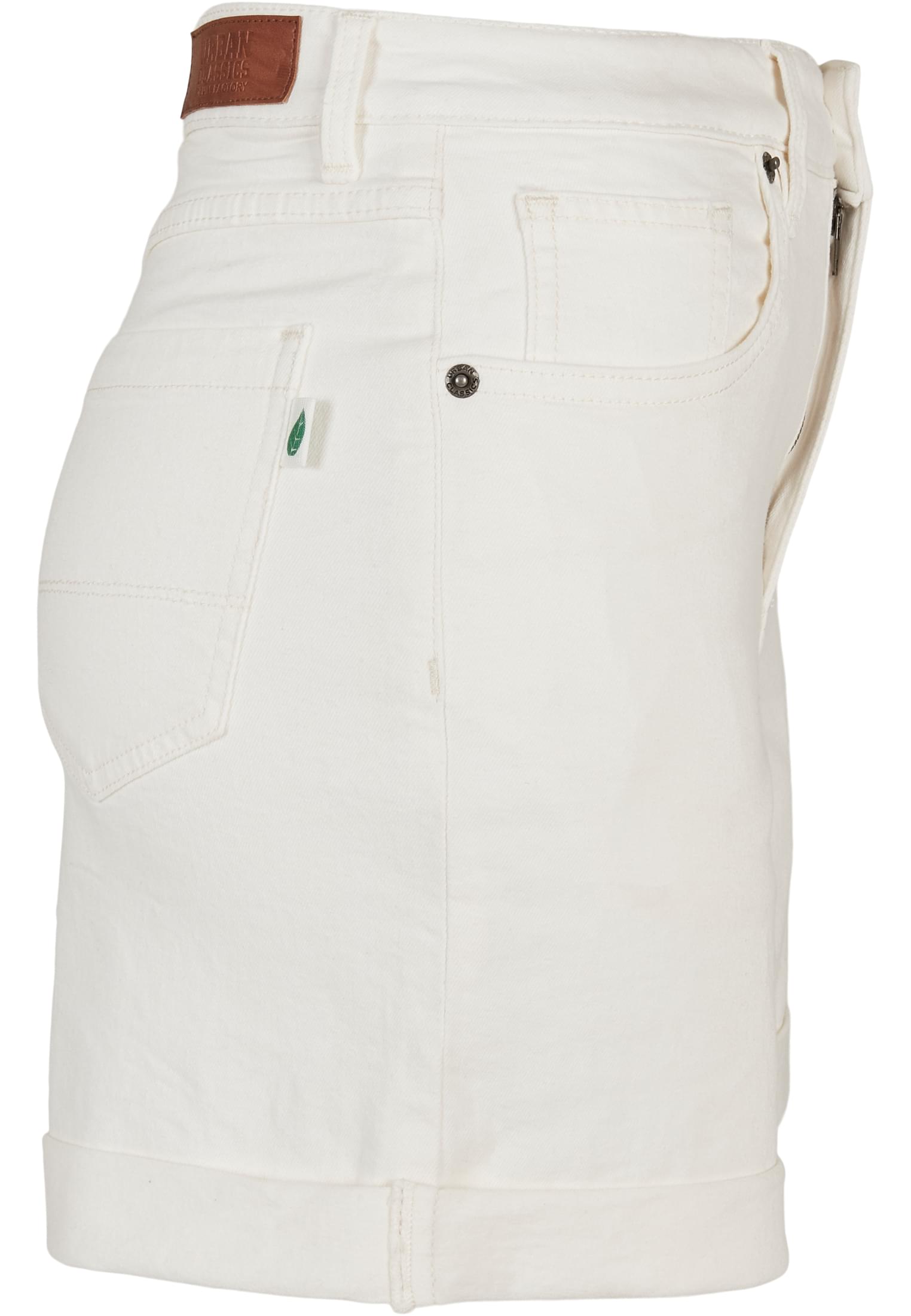 Ladies Organic Stretch Denim 5 Pocket Shorts offwhite raw 26 - variant image 8