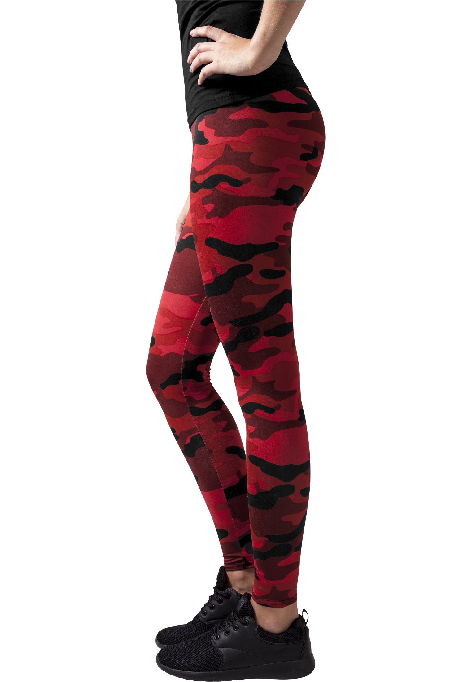 Ladies Camo Leggings red camo L - variant image 1