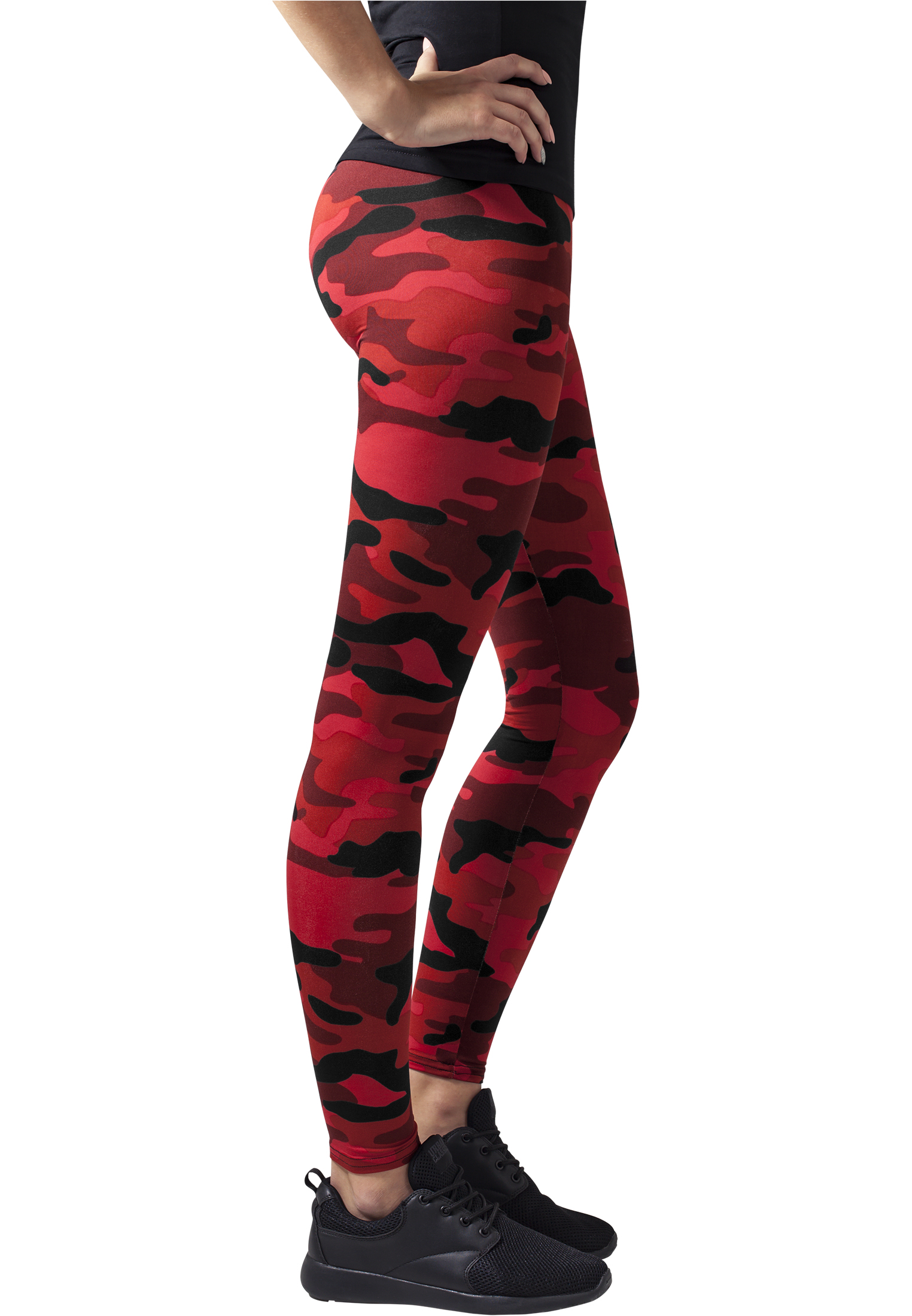 Ladies Camo Leggings red camo L - variant image 3