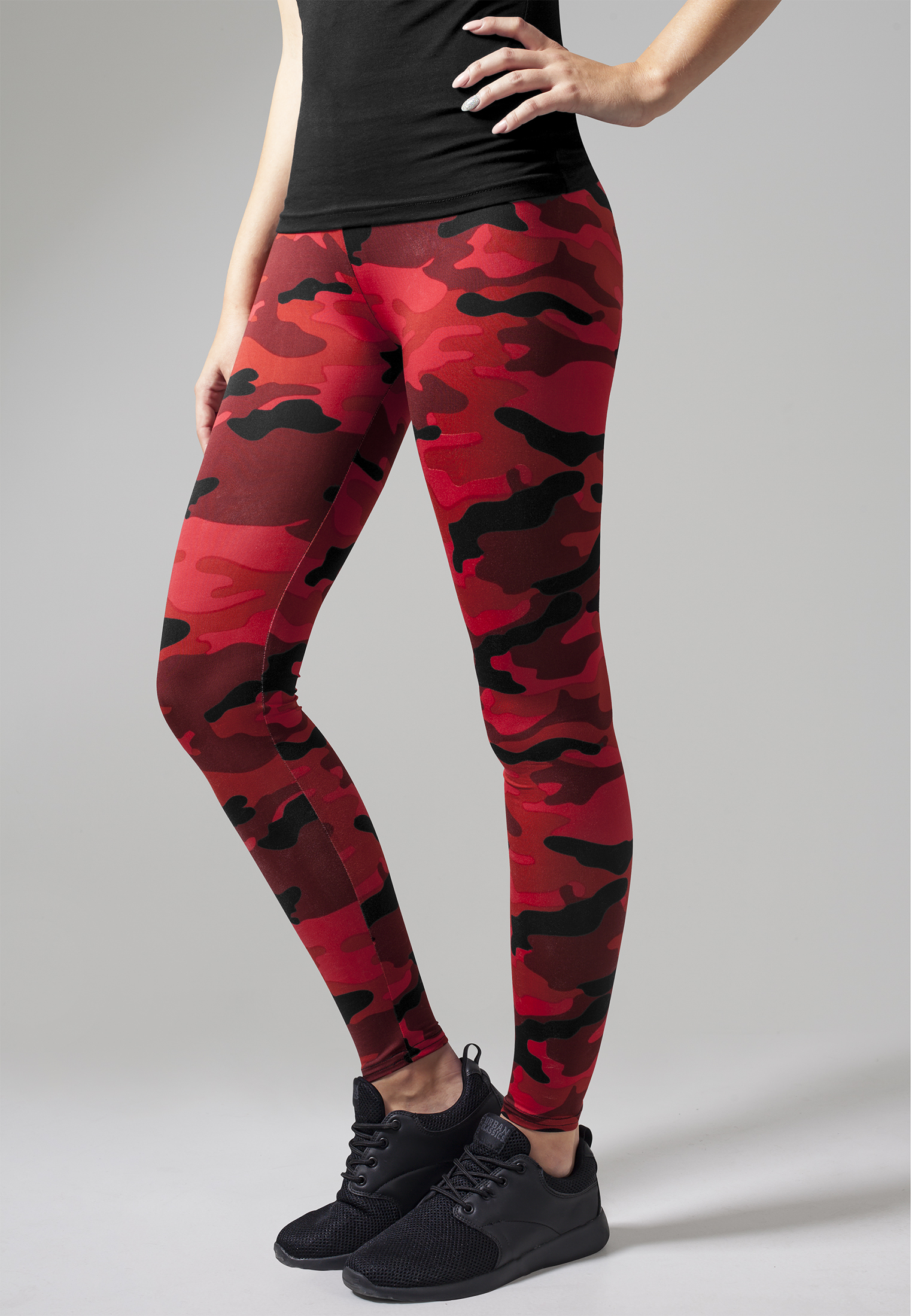 Ladies Camo Leggings red camo L - alternate variant 2