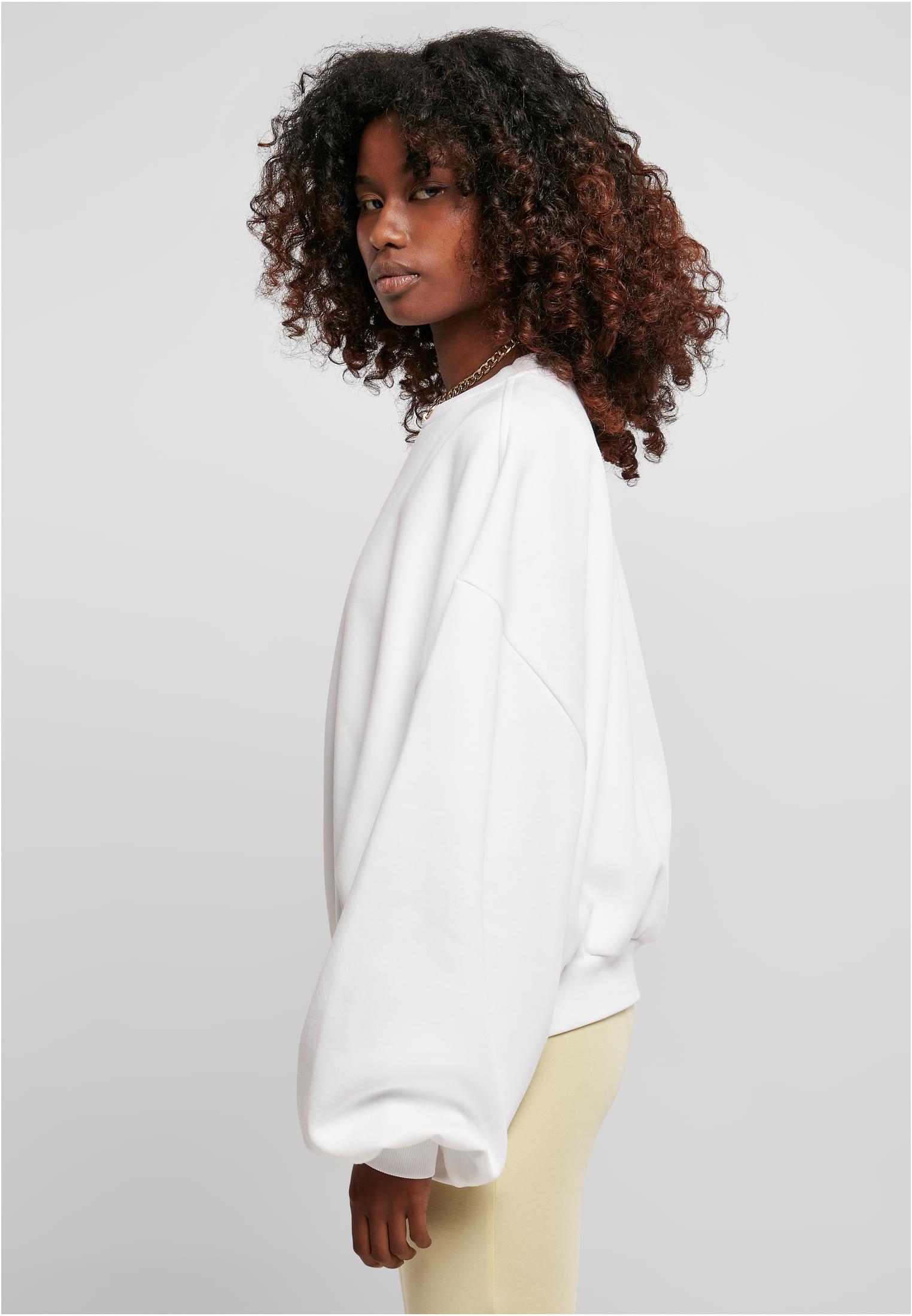 Ladies Oversized Triangle Crew Neck white M/L - variant image 1