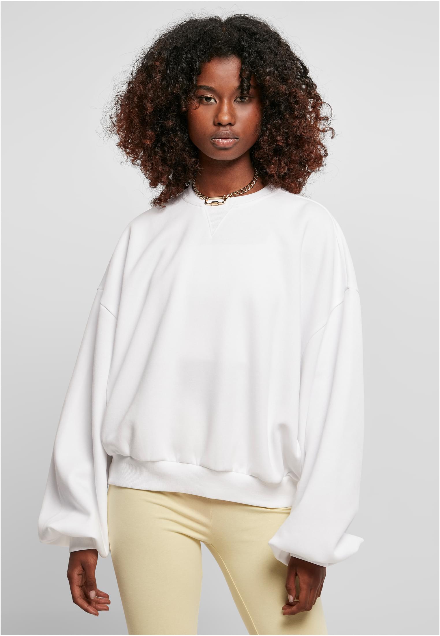 Ladies Oversized Triangle Crew Neck white M/L - alternate variant 1