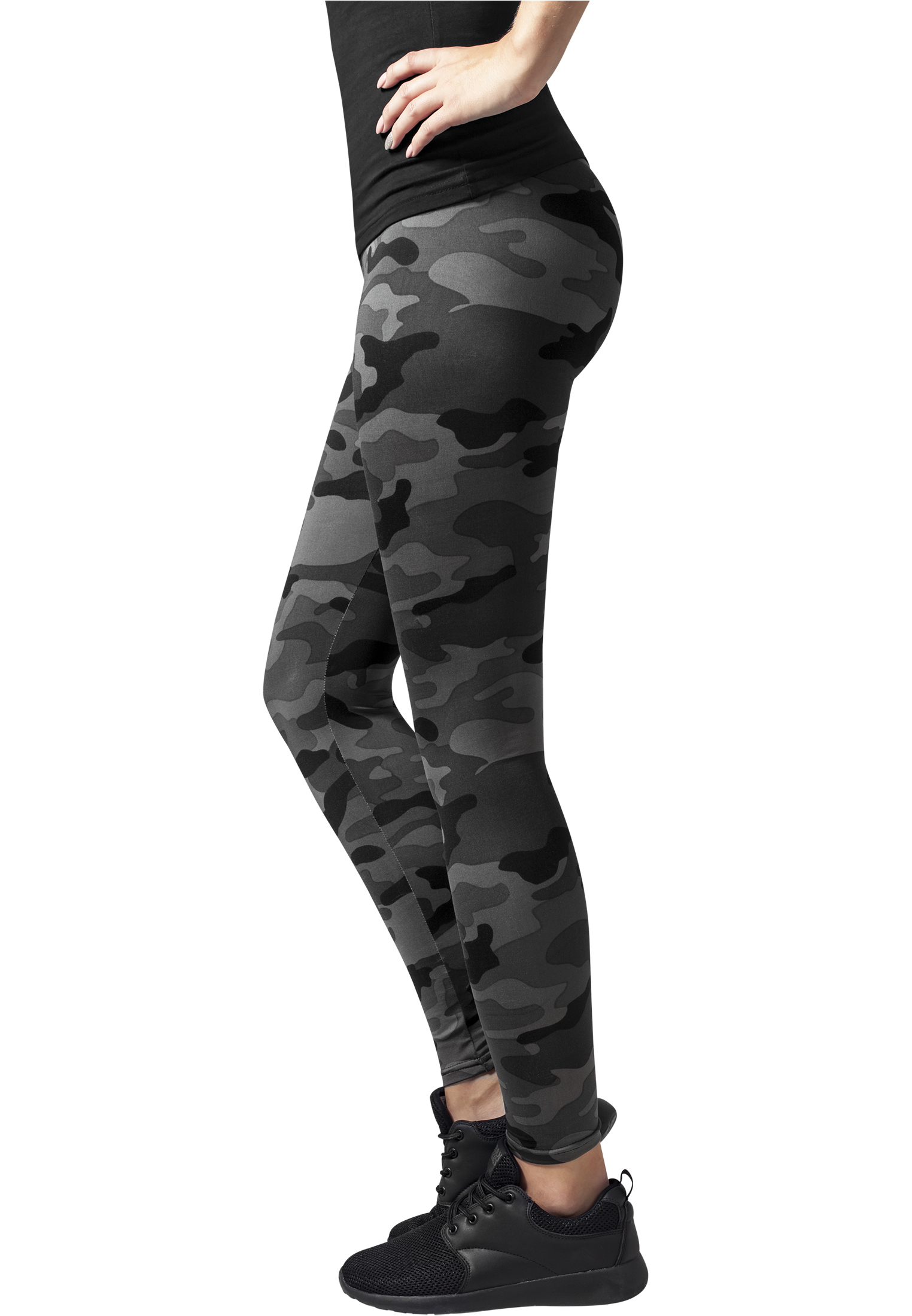 Ladies Camo Leggings dark camo M - variant image 1