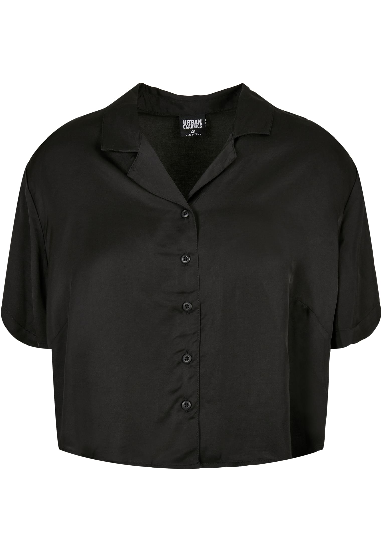 Ladies Viscose Satin Resort Shirt black 3XL - variant image 5