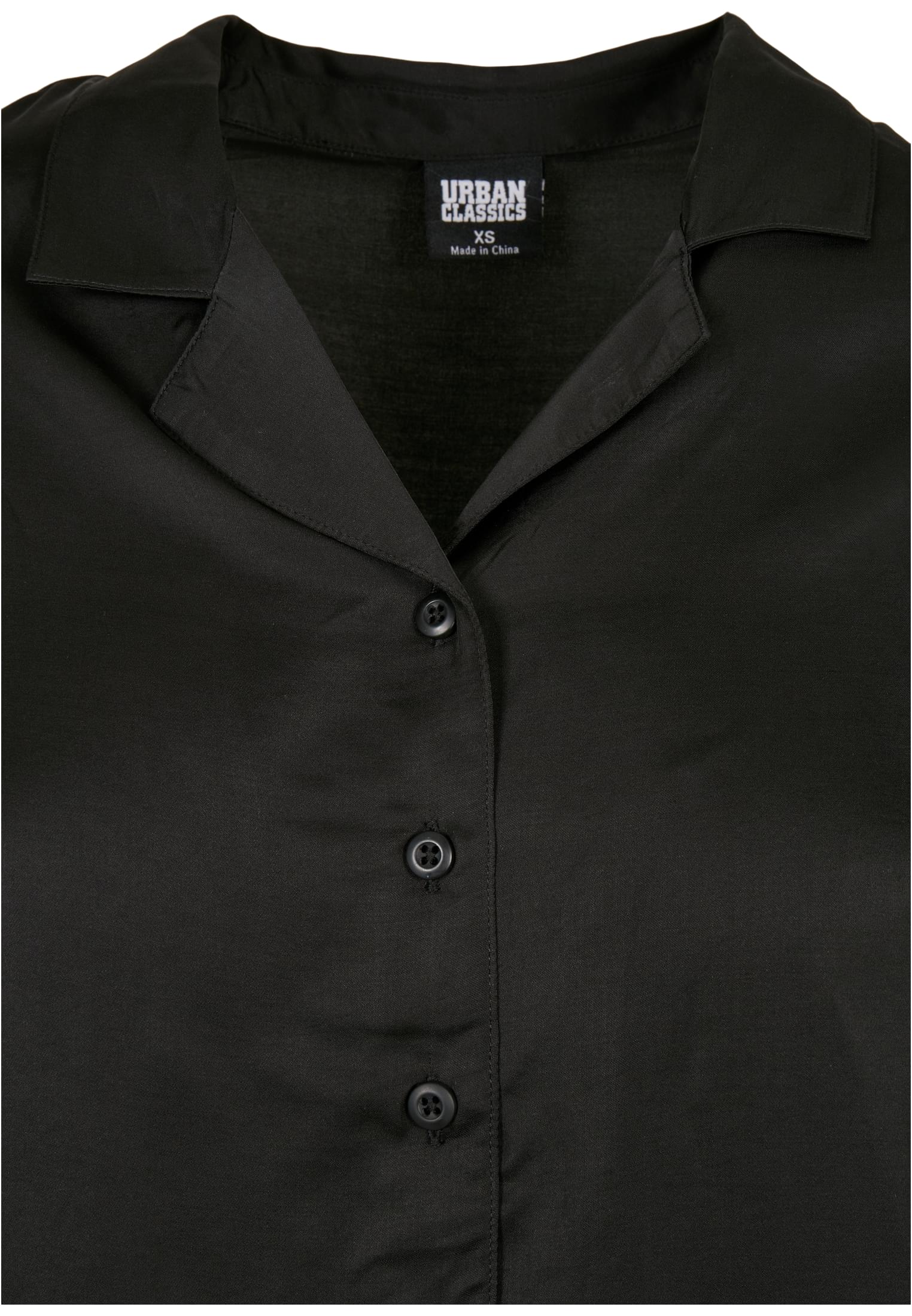 Ladies Viscose Satin Resort Shirt black 3XL - variant image 7