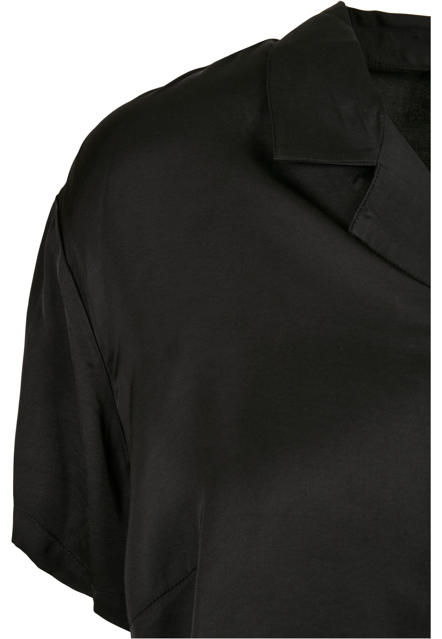 Ladies Viscose Satin Resort Shirt black 3XL - variant image 8