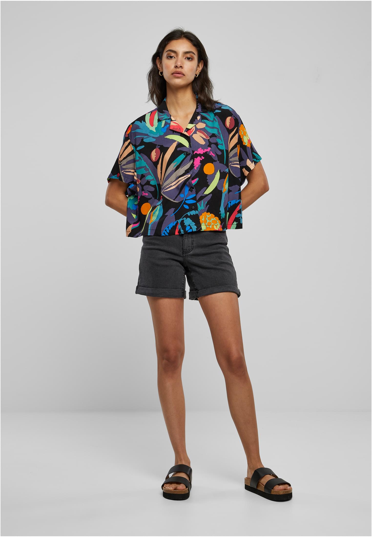 Ladies Viscose Resort Shirt blackfruity 3XL - variant image 4