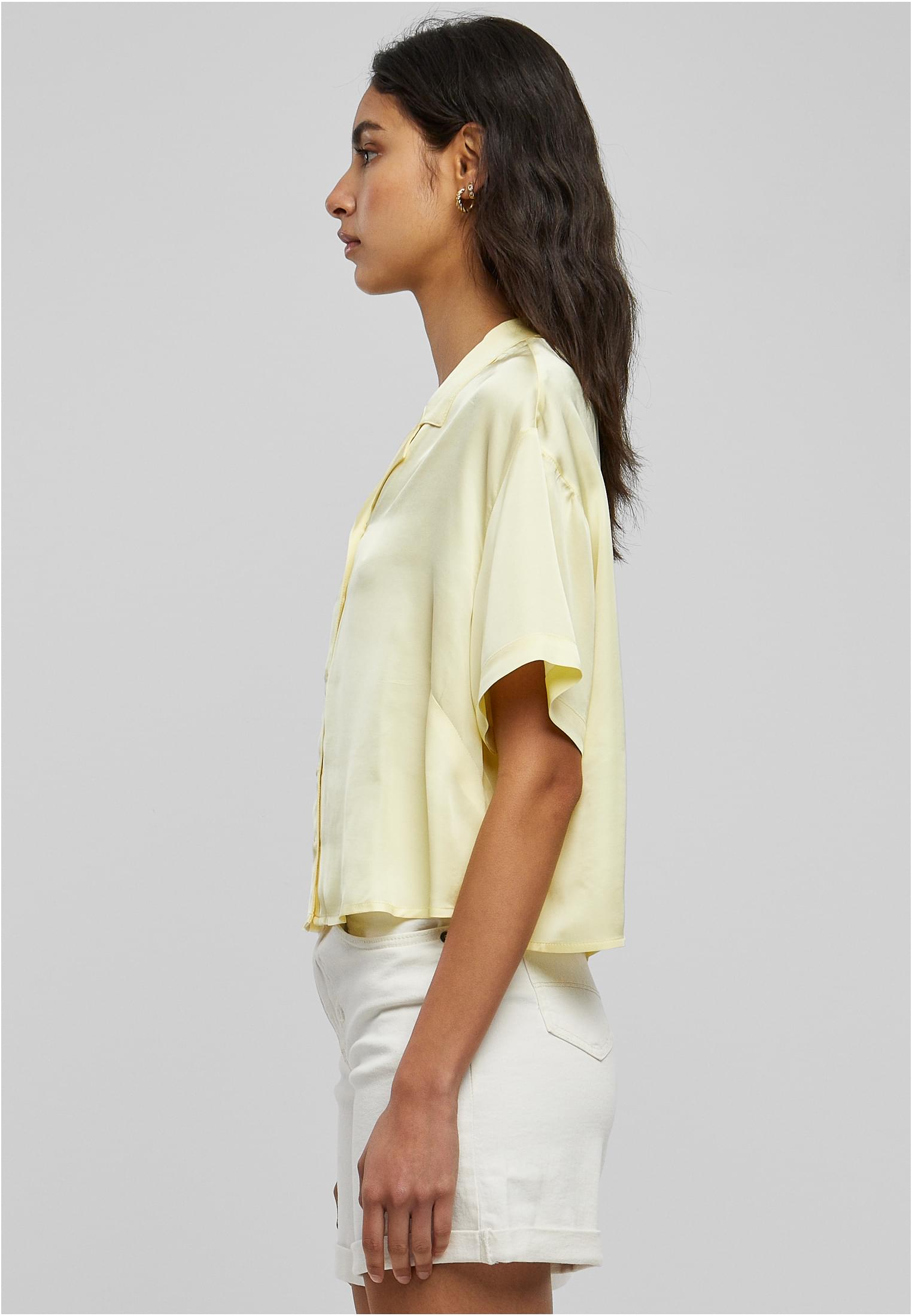 Ladies Viscose Satin Resort Shirt softyellow 3XL - variant image 1
