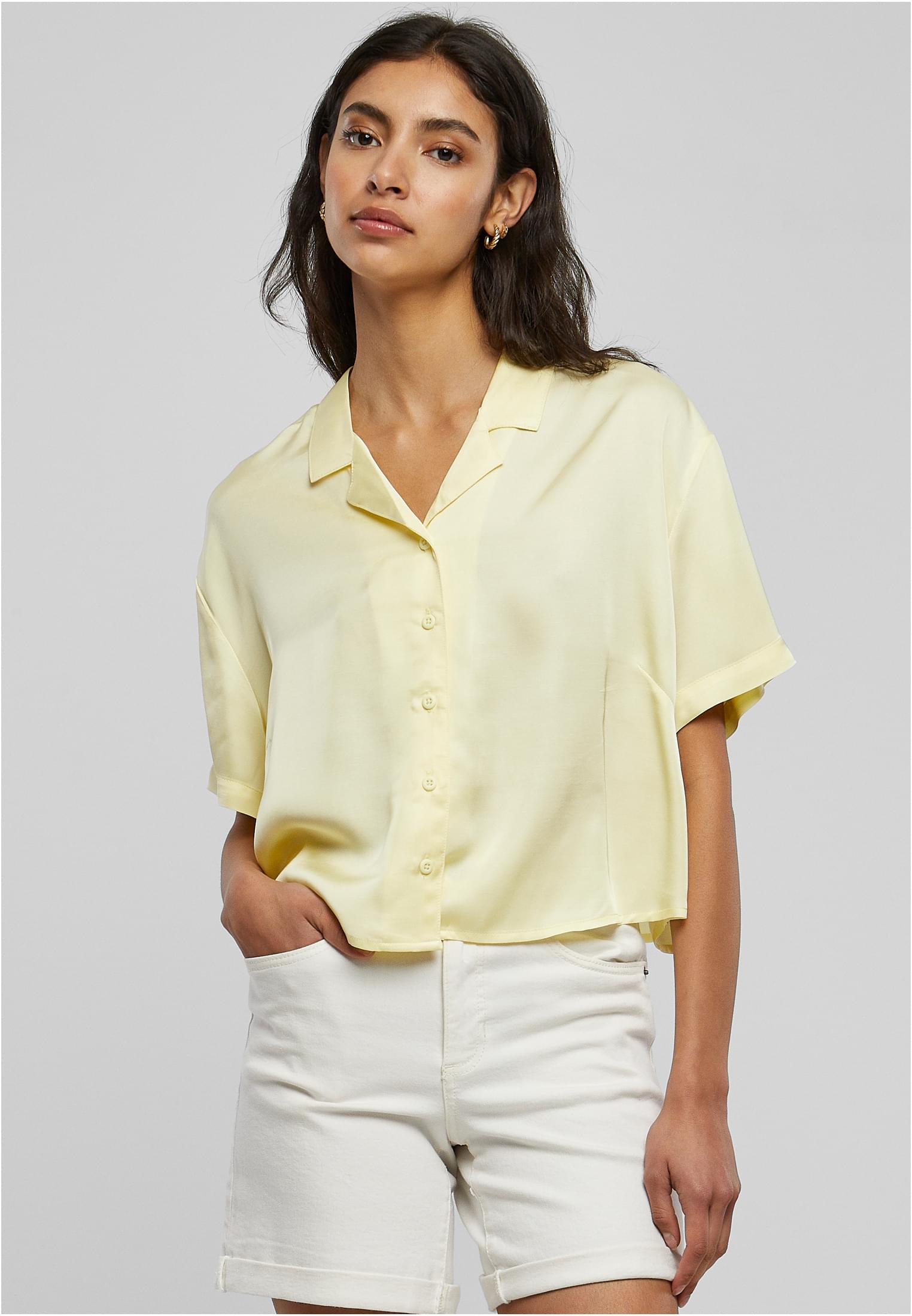 Ladies Viscose Satin Resort Shirt softyellow 3XL - alternate variant 2