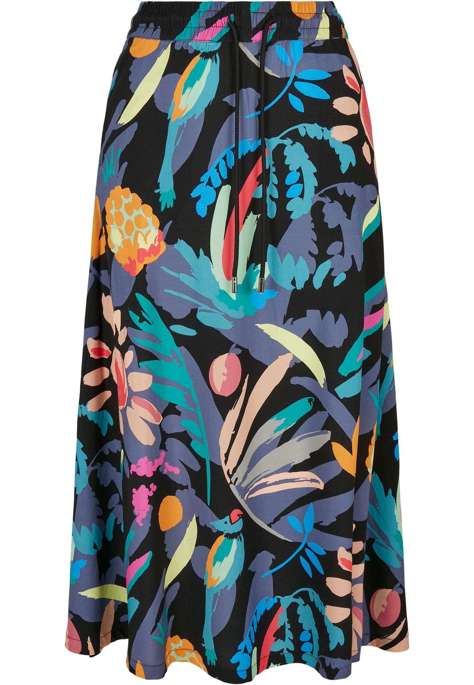 Ladies Viscose Midi Skirt blackfruity 3XL - variant image 1