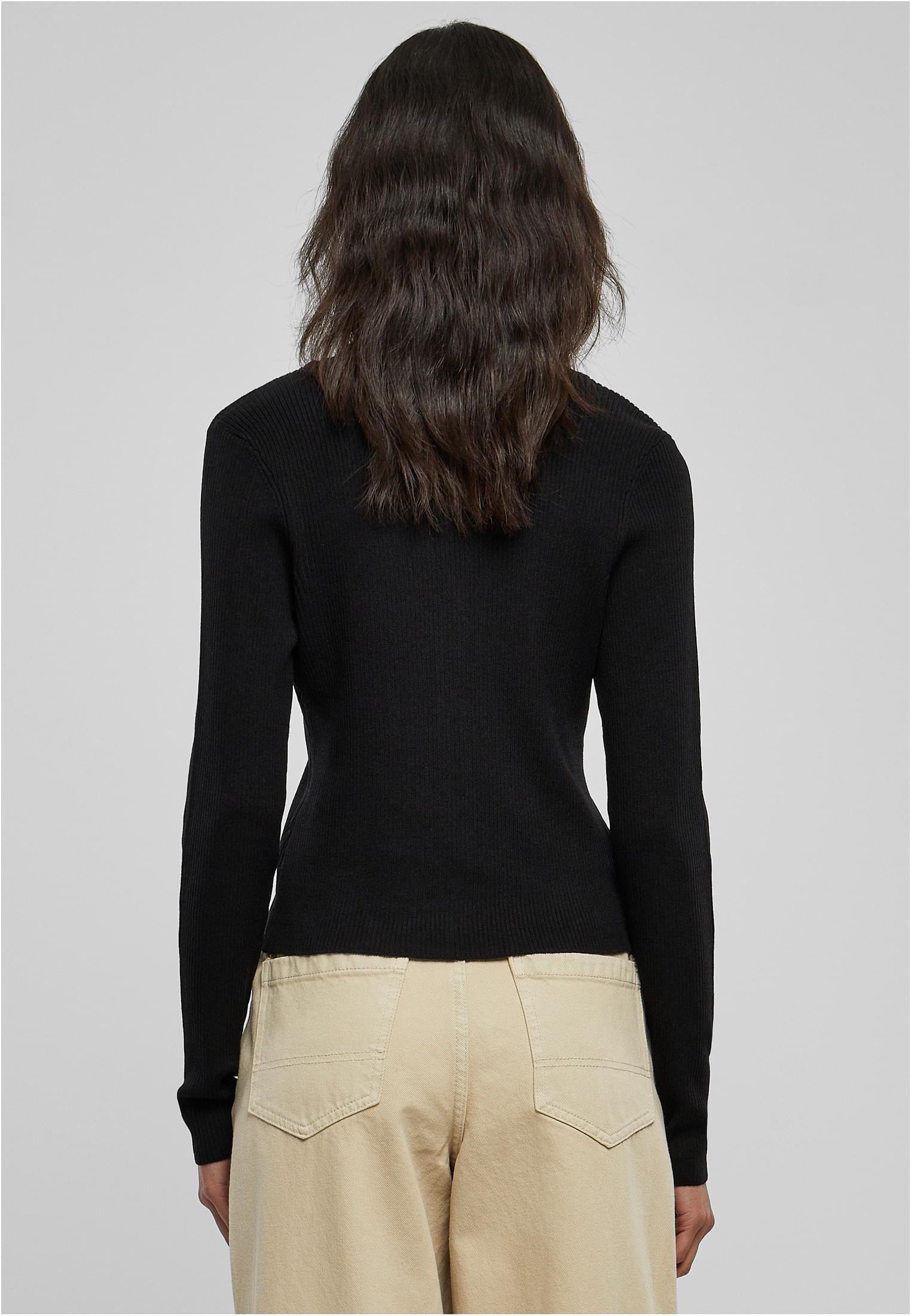 Ladies Short Rib Knit Cardigan black 3XL - variant image 2