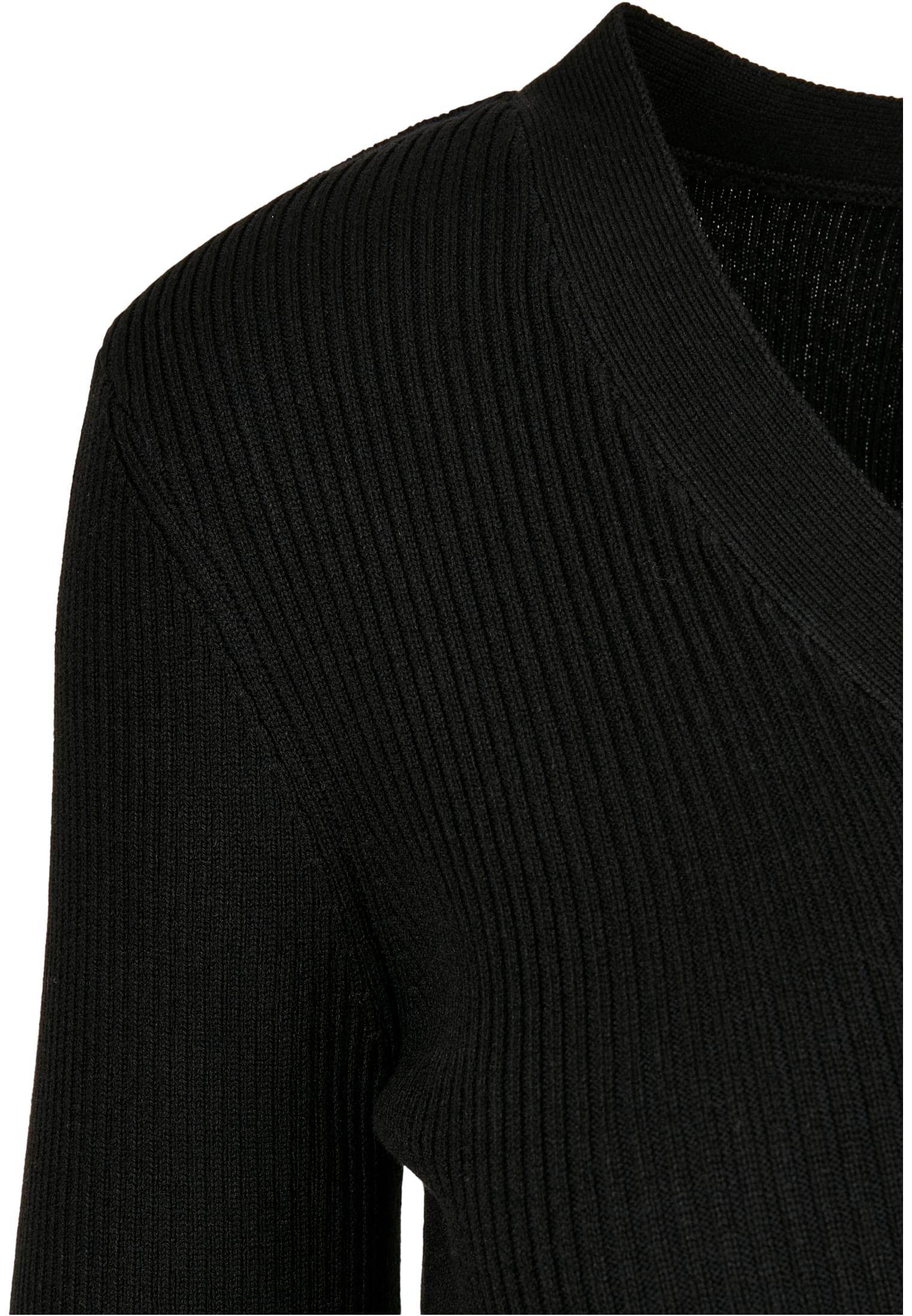 Ladies Short Rib Knit Cardigan black 3XL - variant image 8
