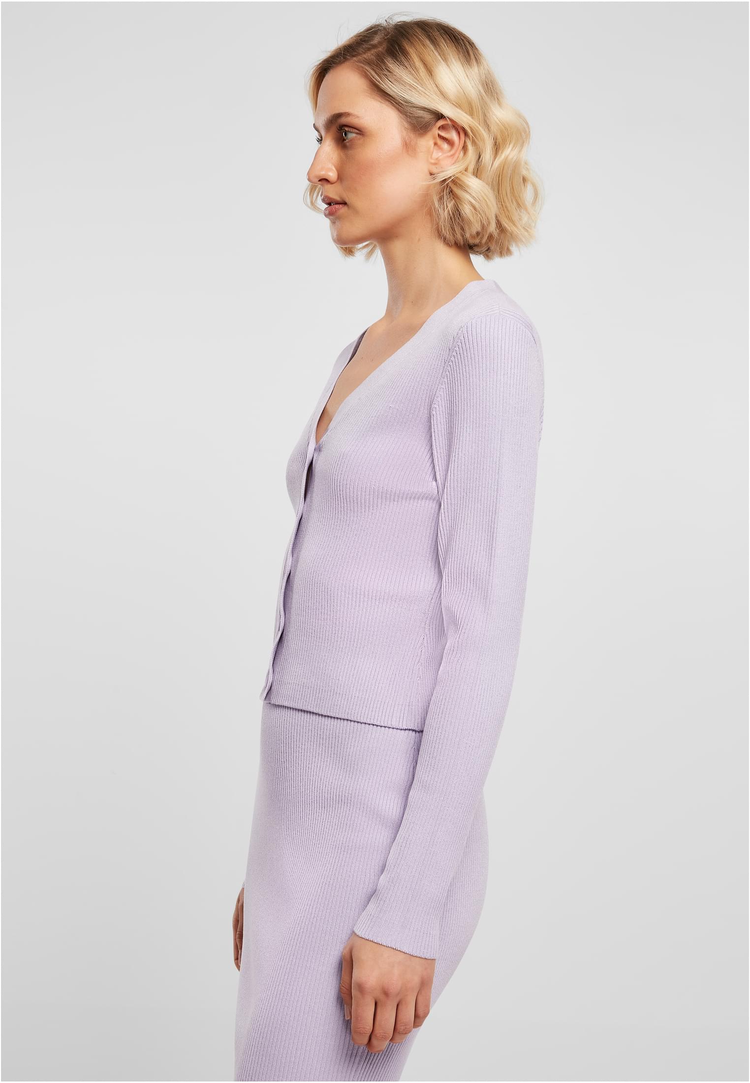 pull court en maille cardigan lilas 3XL
 - variant image 1