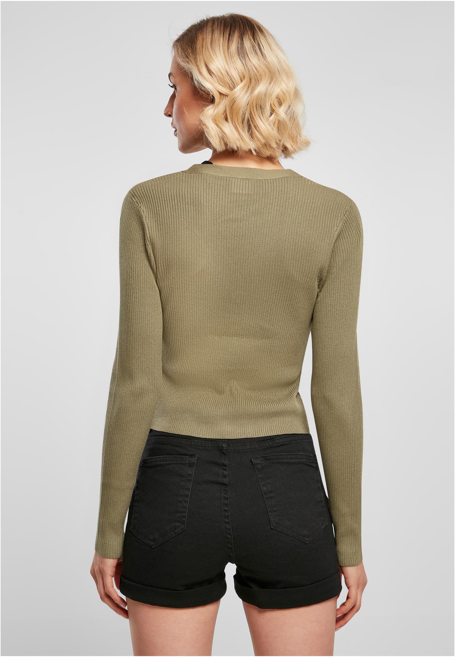 pull court en maille cardigan kaki 3XL
 - variant image 2