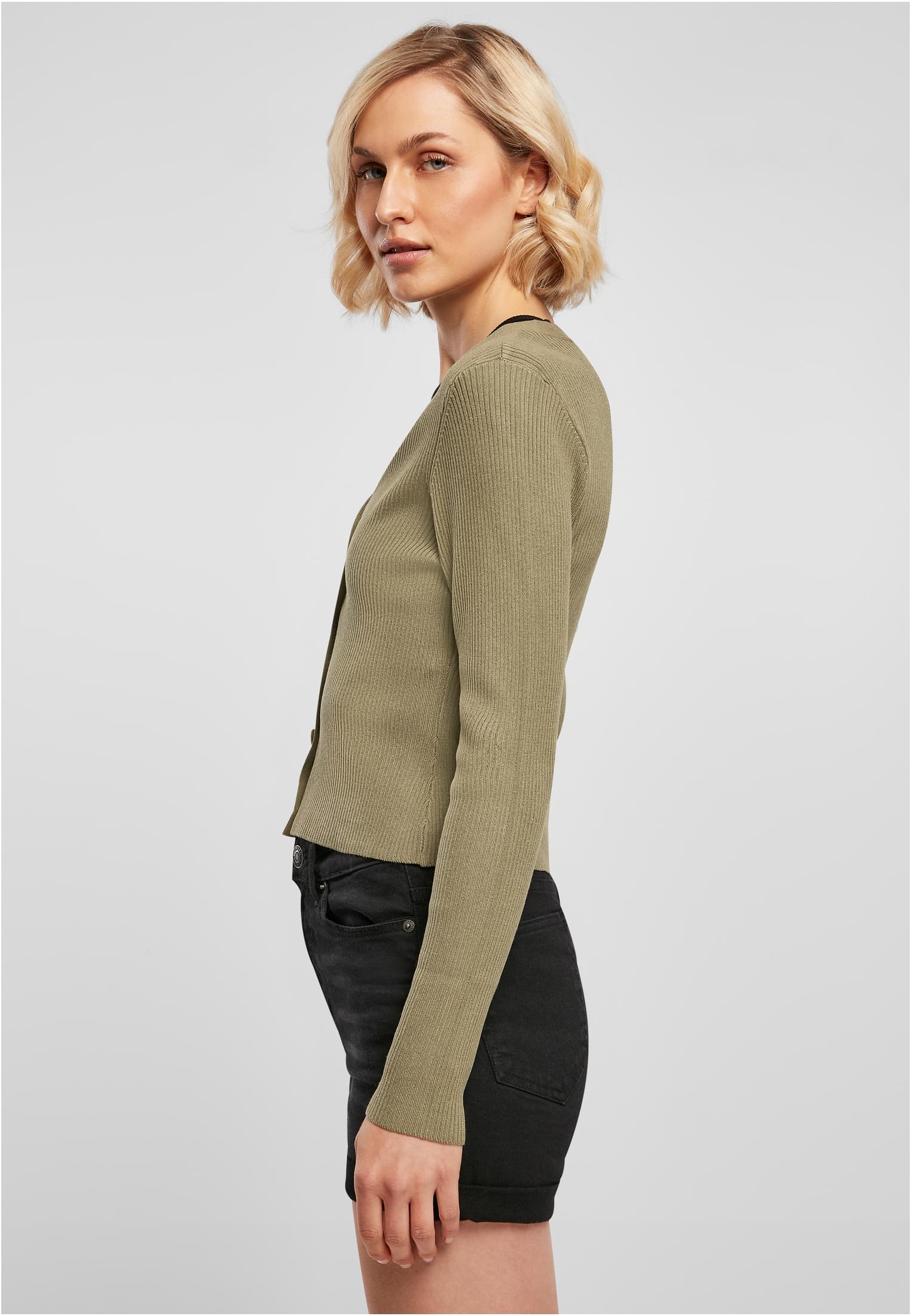 pull court en maille cardigan kaki 3XL
 - variant image 1