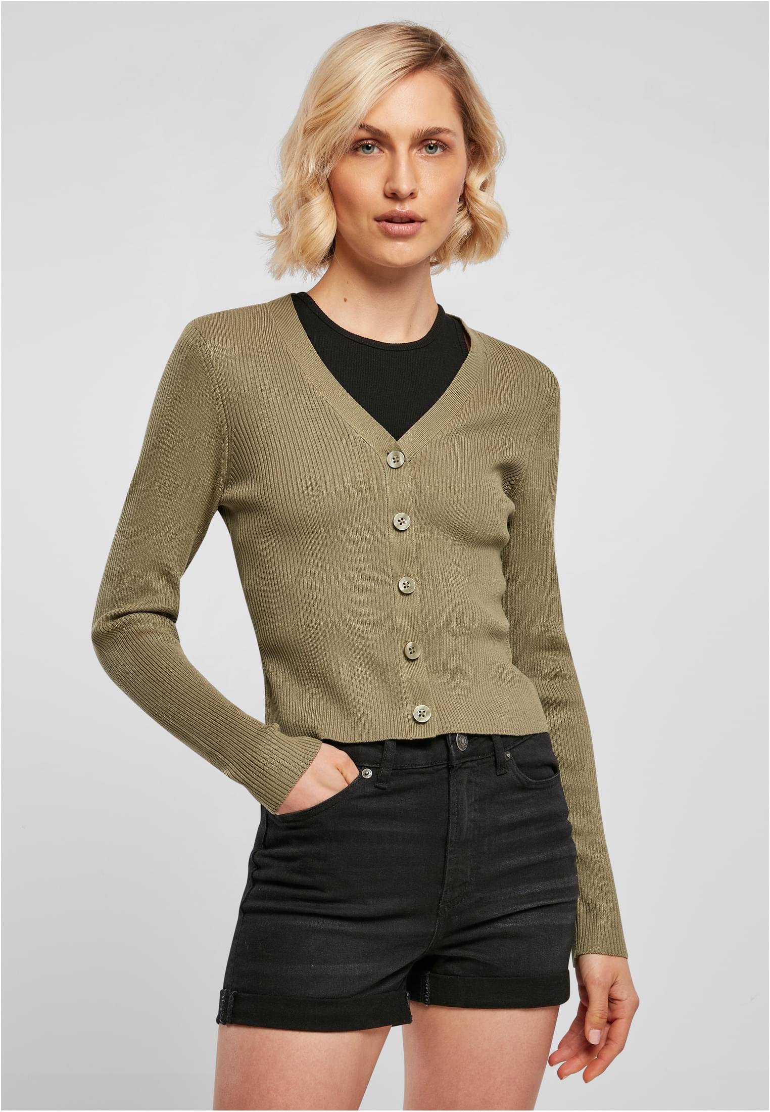 pull court en maille cardigan kaki 3XL
 - alternate variant 3