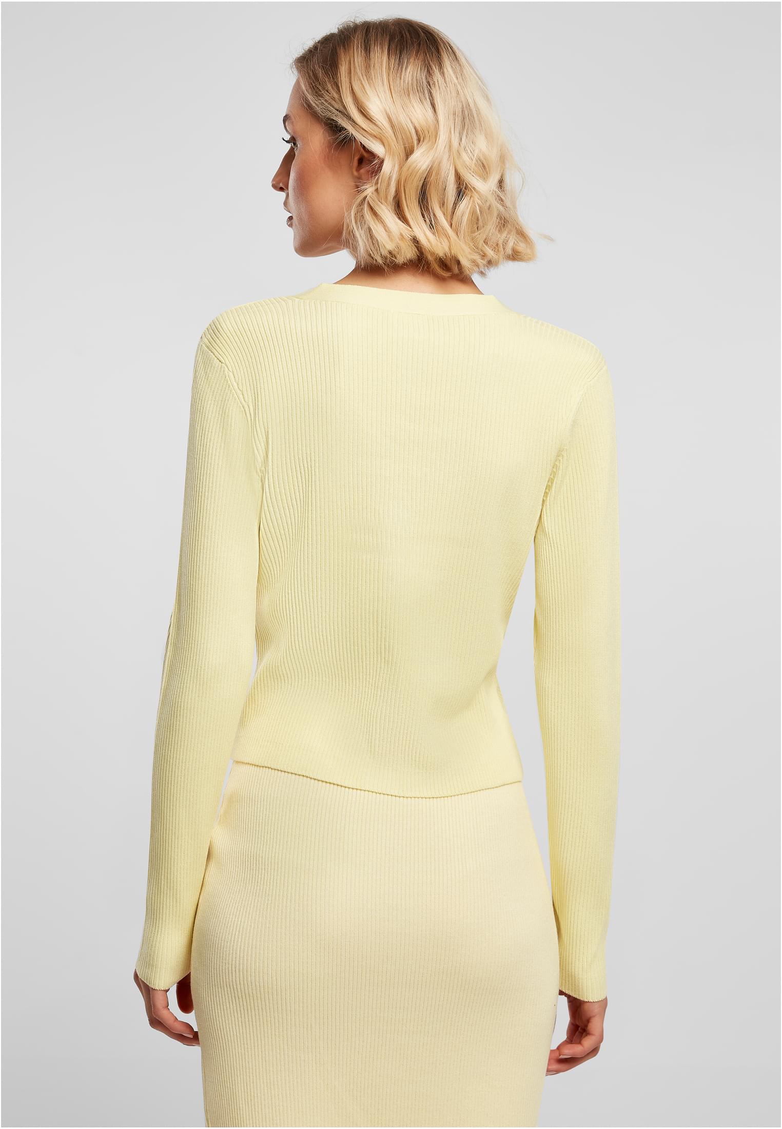 pull court en maille cardigan jaune pâle 3XL
 - variant image 2