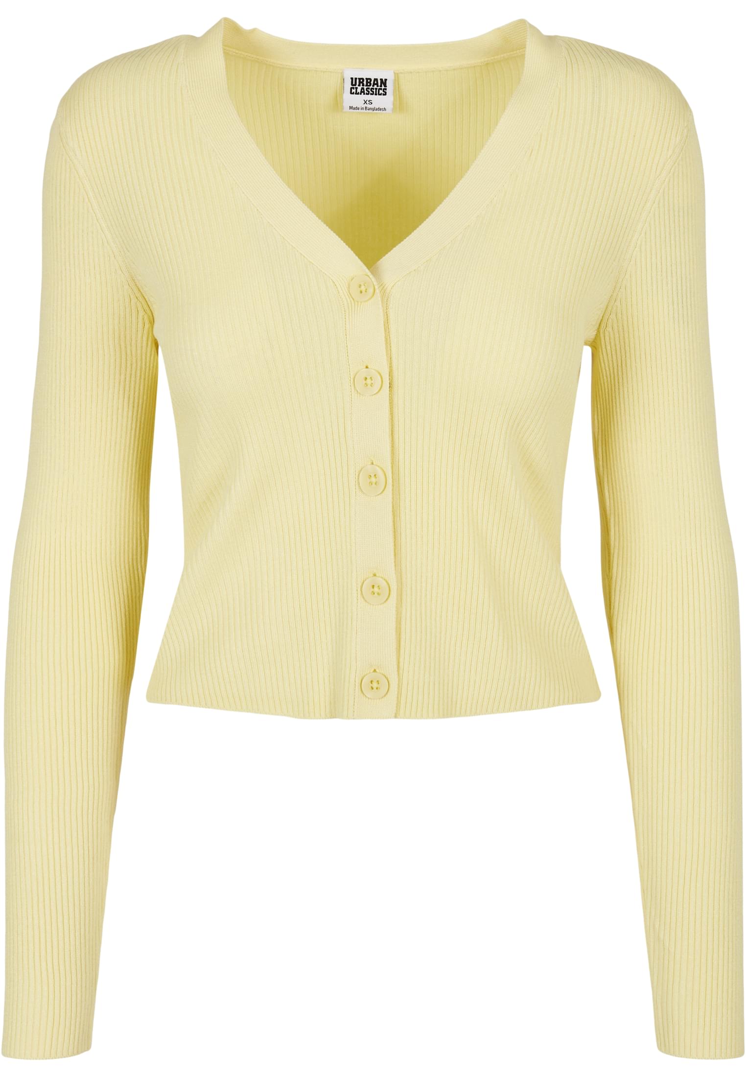 pull court en maille cardigan jaune pâle 3XL
 - variant image 5