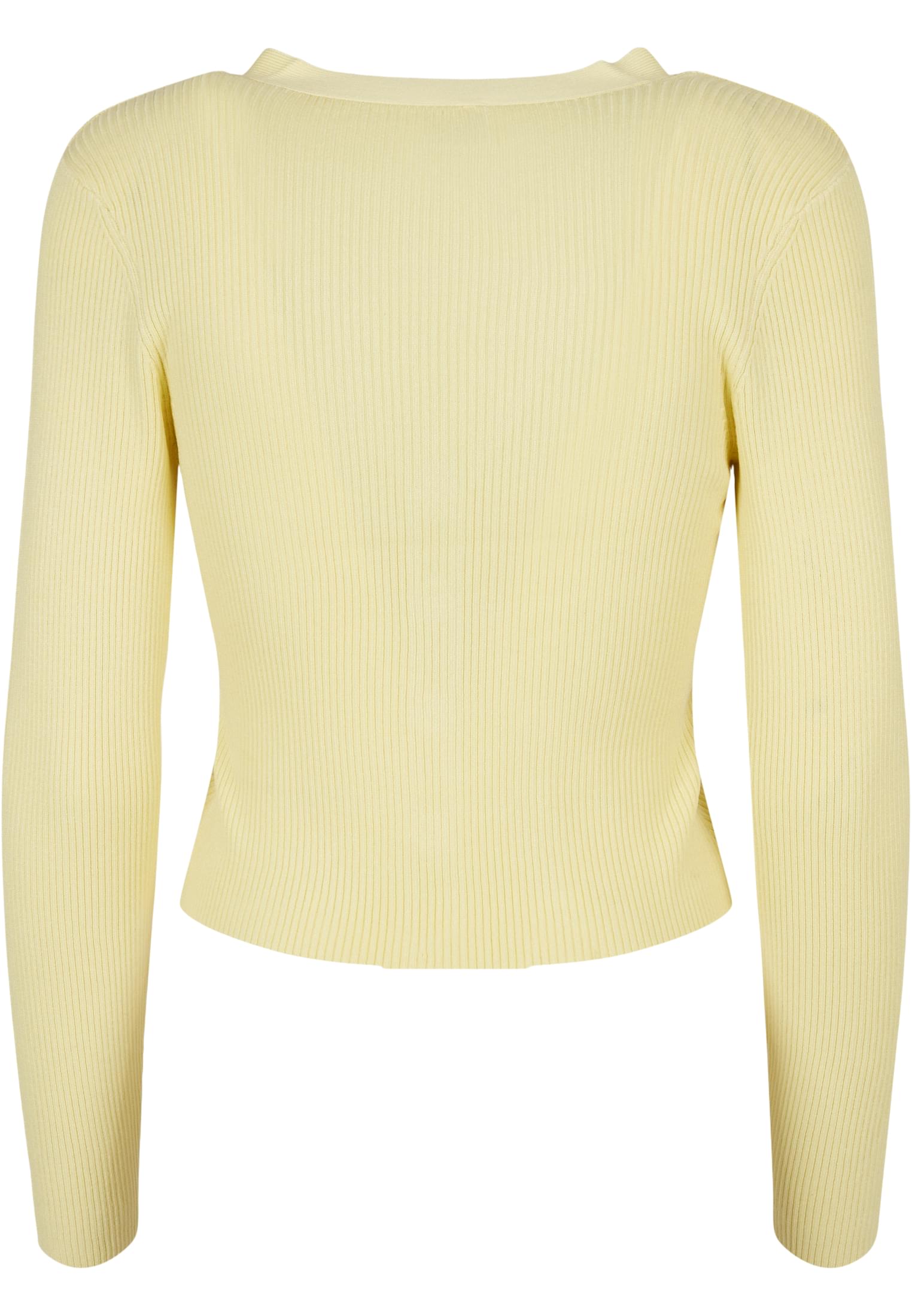 pull court en maille cardigan jaune pâle 3XL
 - variant image 6