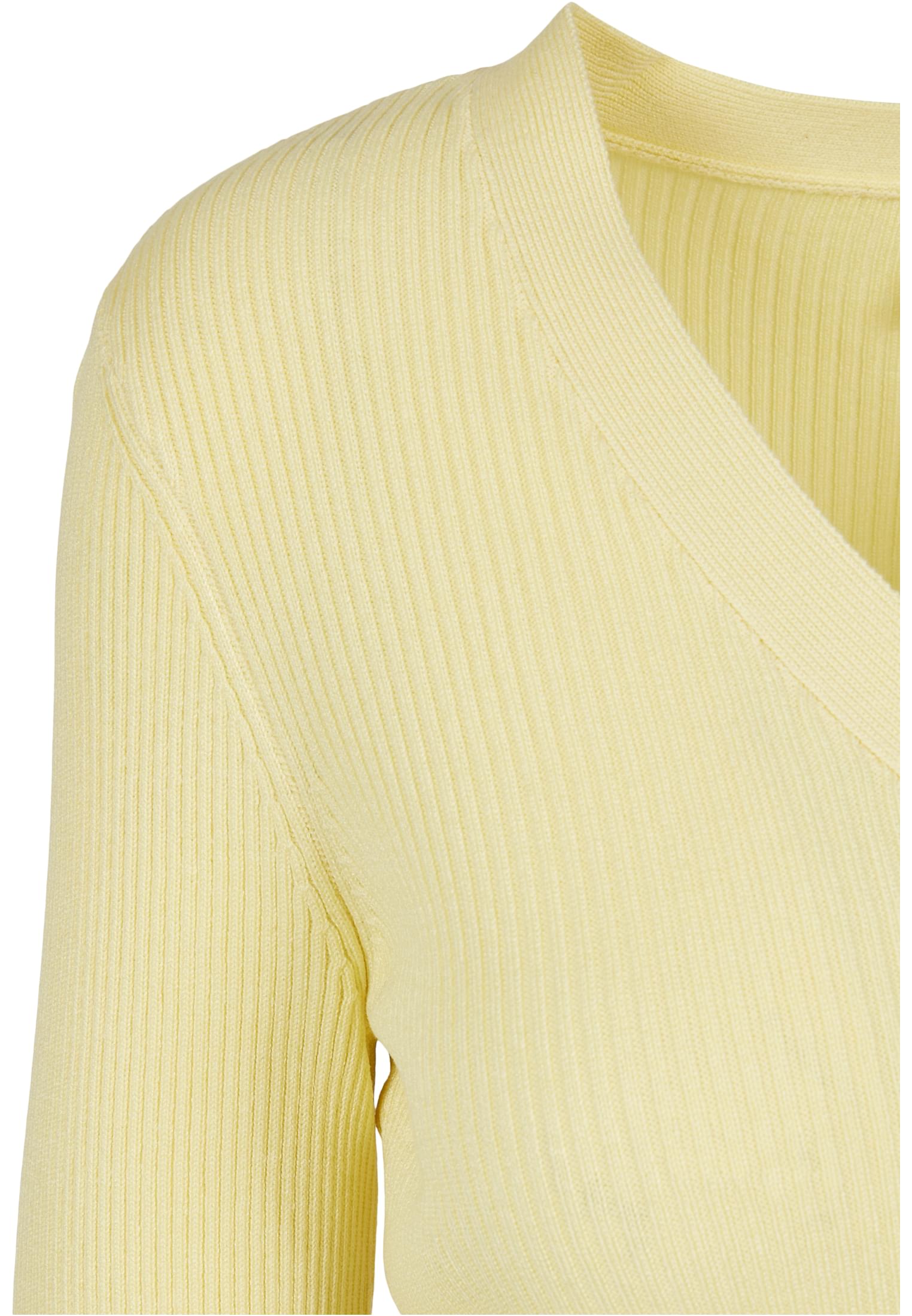 pull court en maille cardigan jaune pâle 3XL
 - variant image 8
