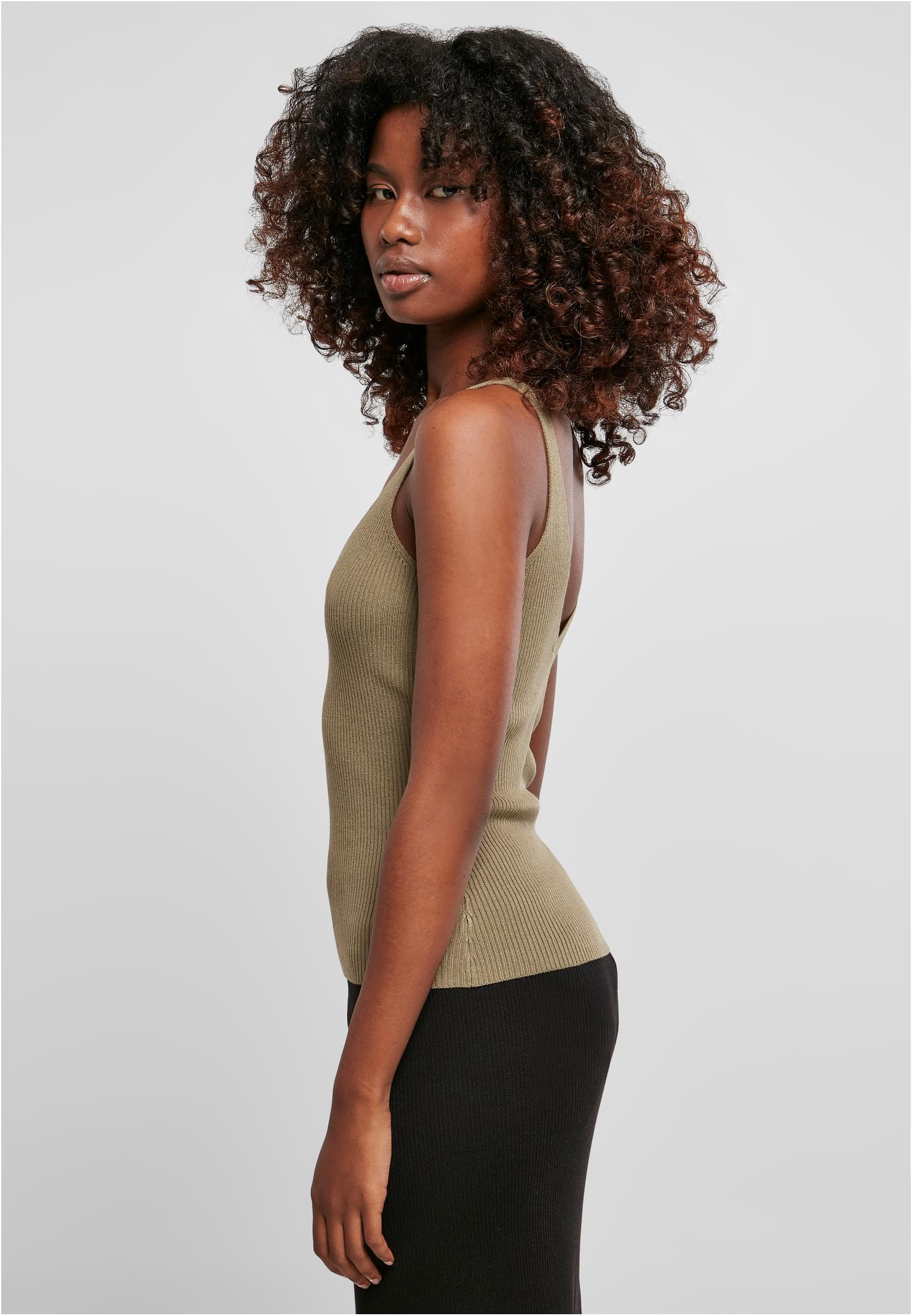 T-shirt en maille à rayures pour femmes khaki 3XL
 - variant image 1