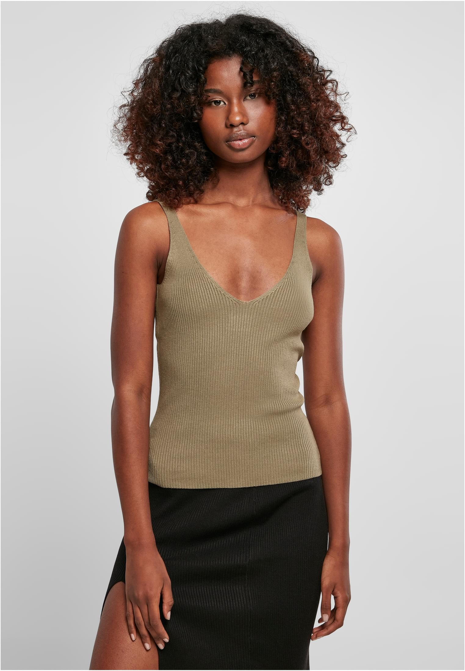 T-shirt en maille à rayures pour femmes khaki 3XL
 - alternate variant 2