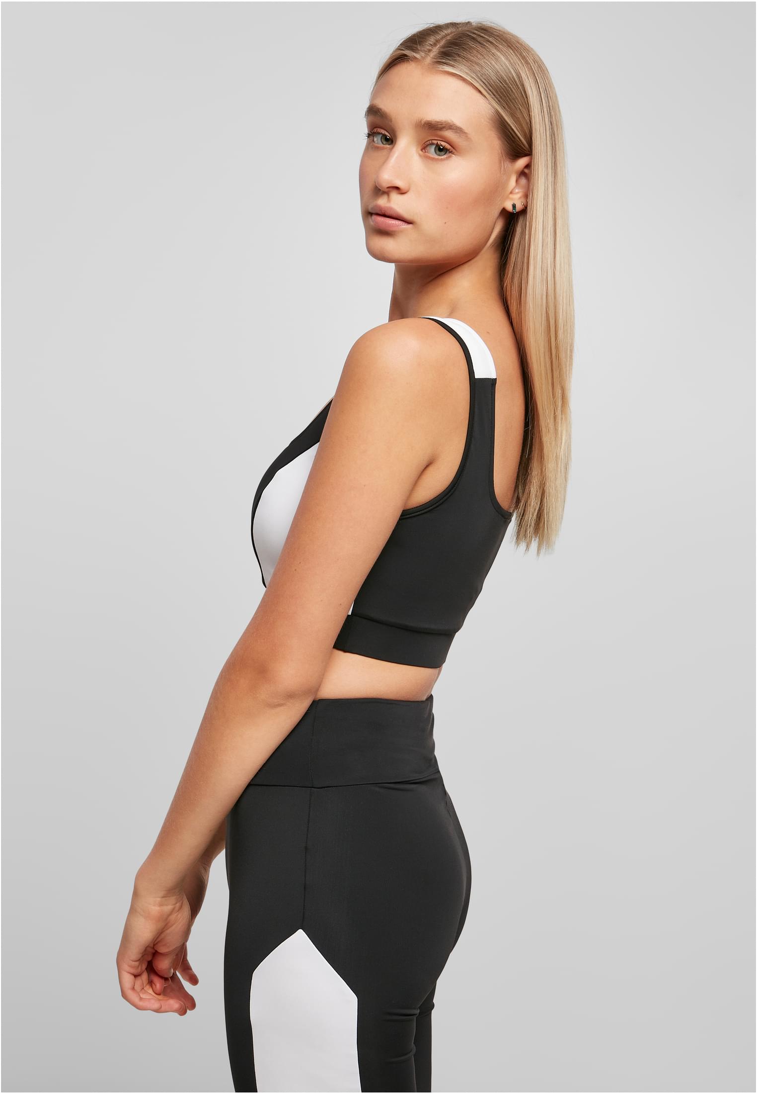 Ladies Color Block Bra black/white 3XL - variant image 1