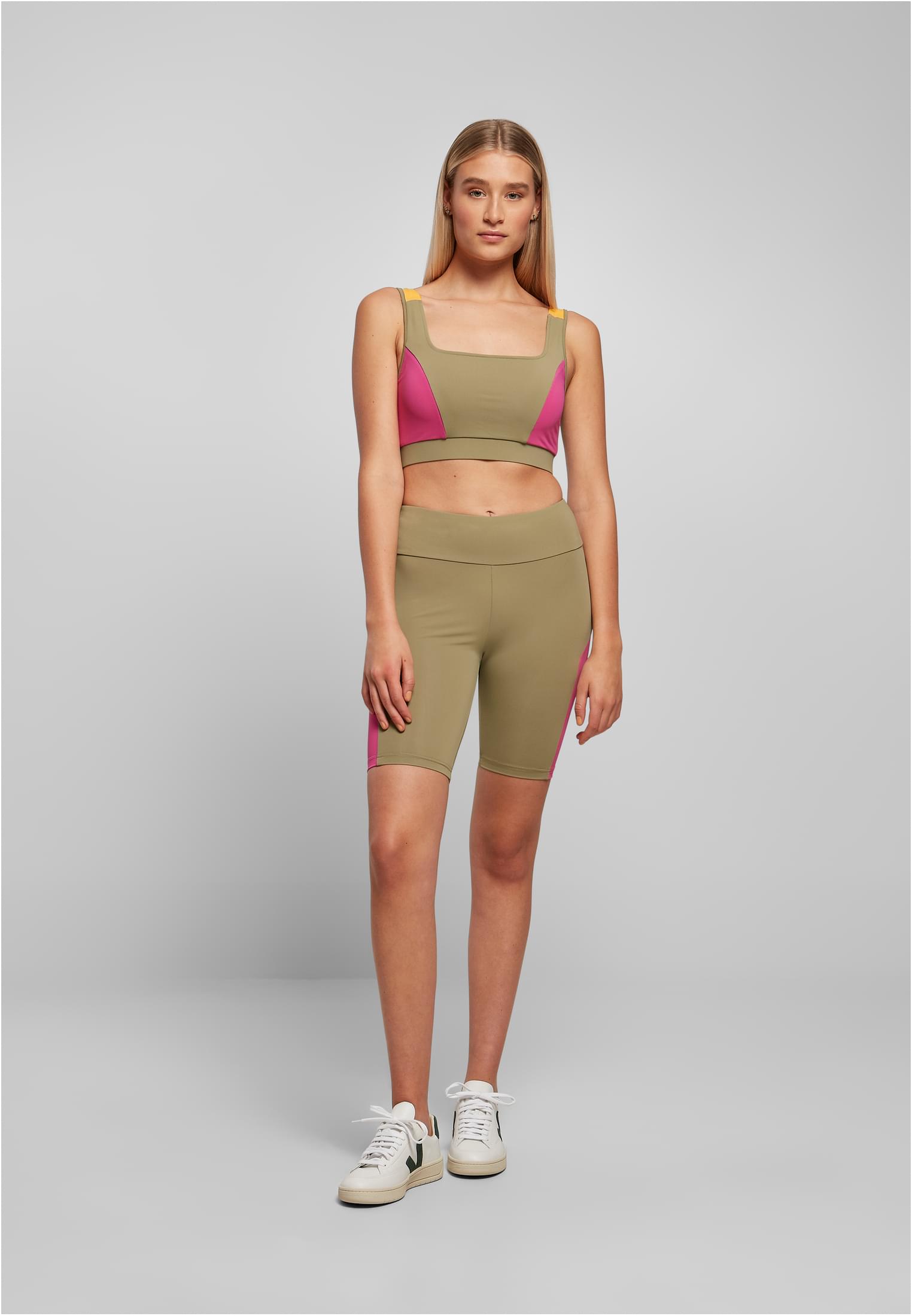 Ladies Color Block Bra khaki/brightviolett/magimango 3XL - variant image 4