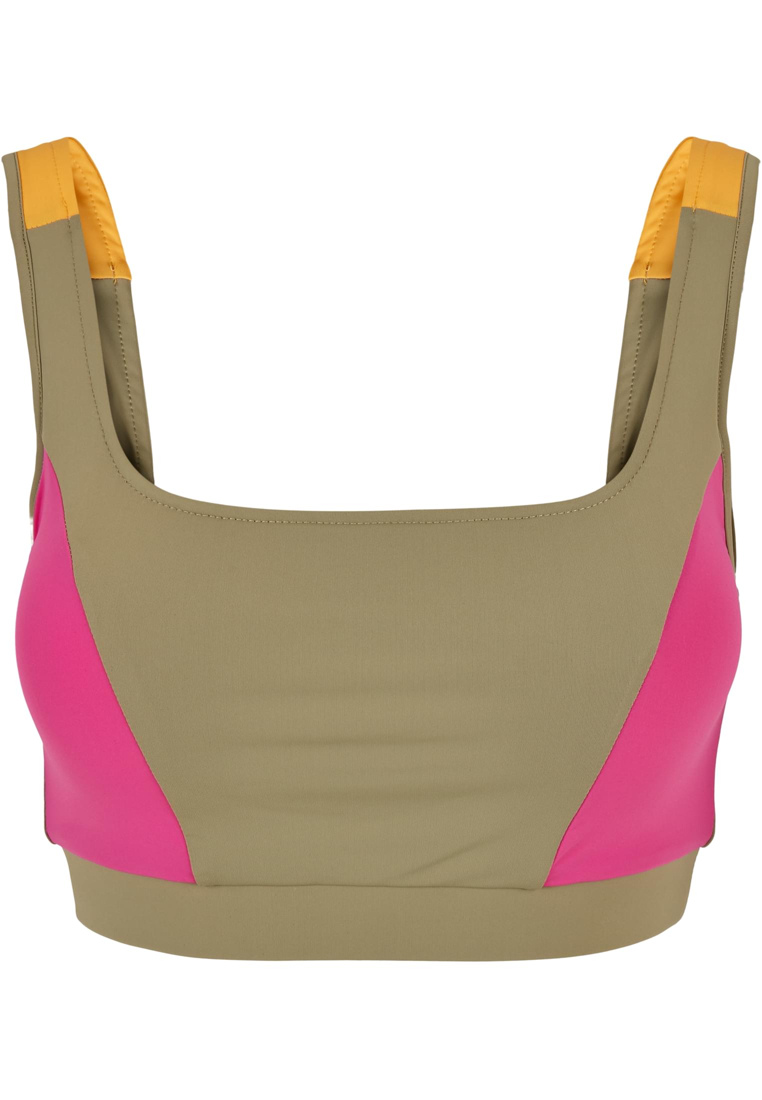 Ladies Color Block Bra khaki/brightviolett/magimango 3XL - variant image 5