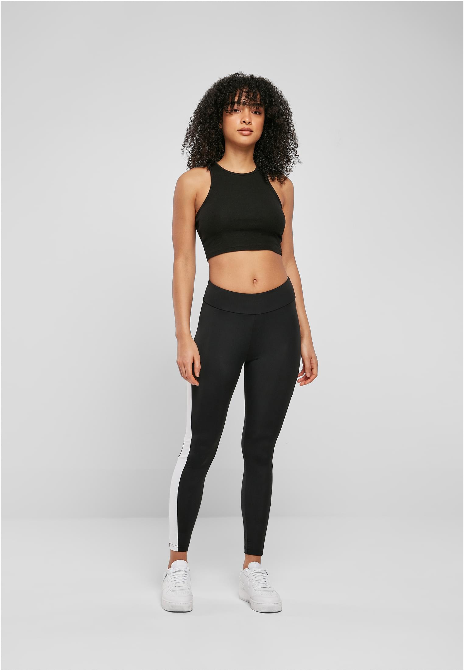Ladies Color Block Leggings black/white 3XL - variant image 4