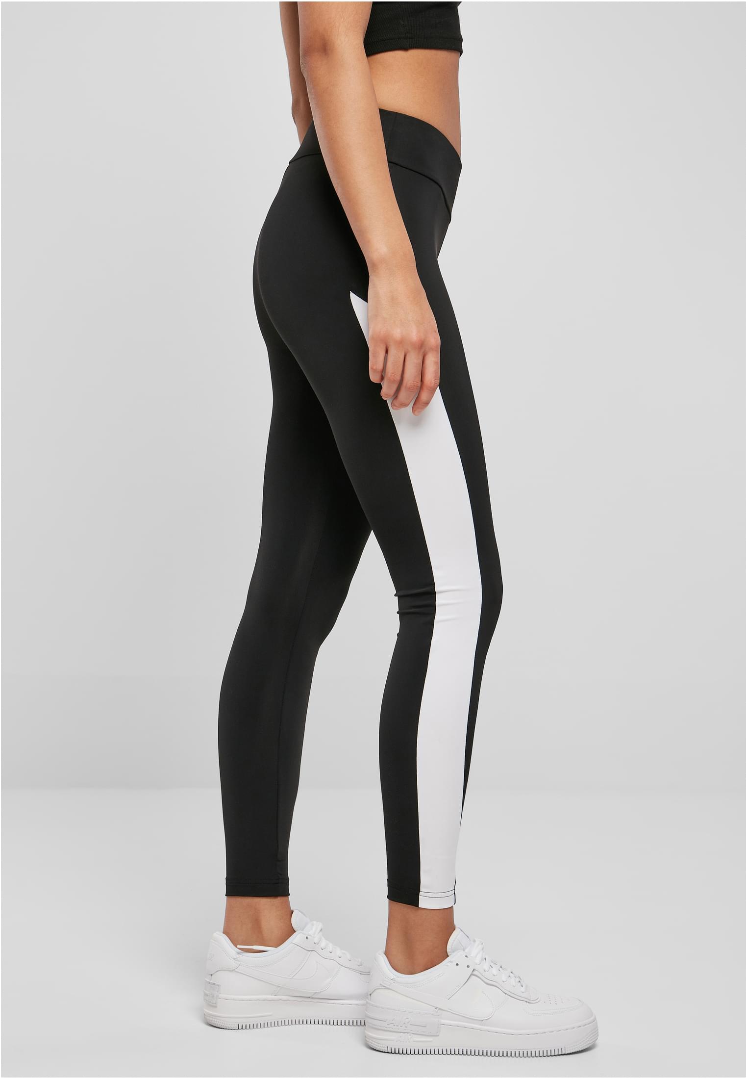 Ladies Color Block Leggings black/white 3XL - variant image 3