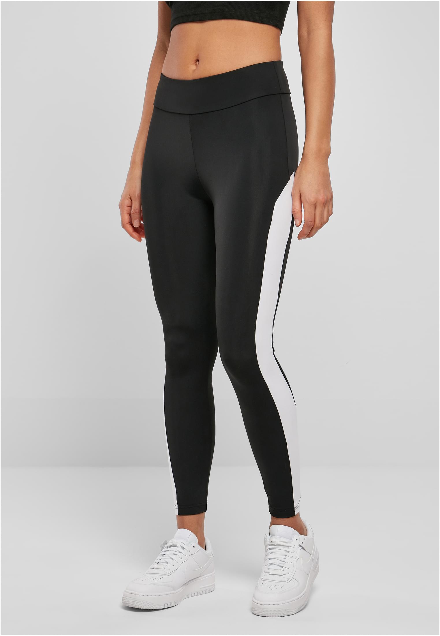Ladies Color Block Leggings black/white 3XL - alternate variant 1