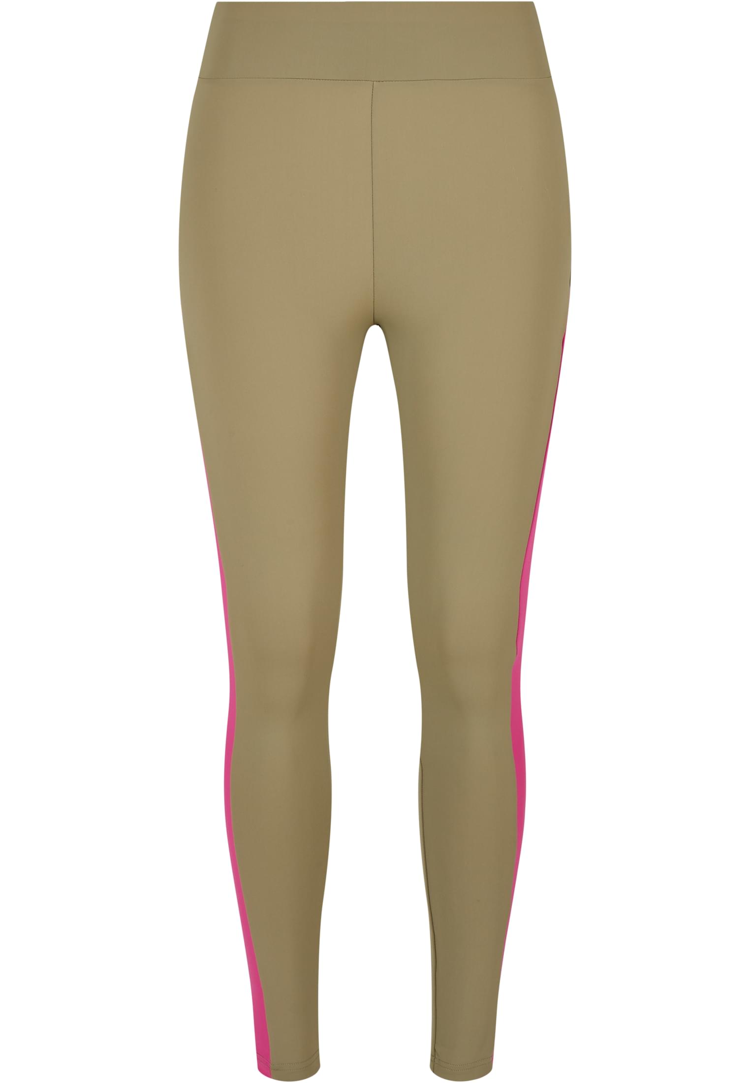 Ladies Color Block Leggings khaki/brightviolet 3XL - variant image 5