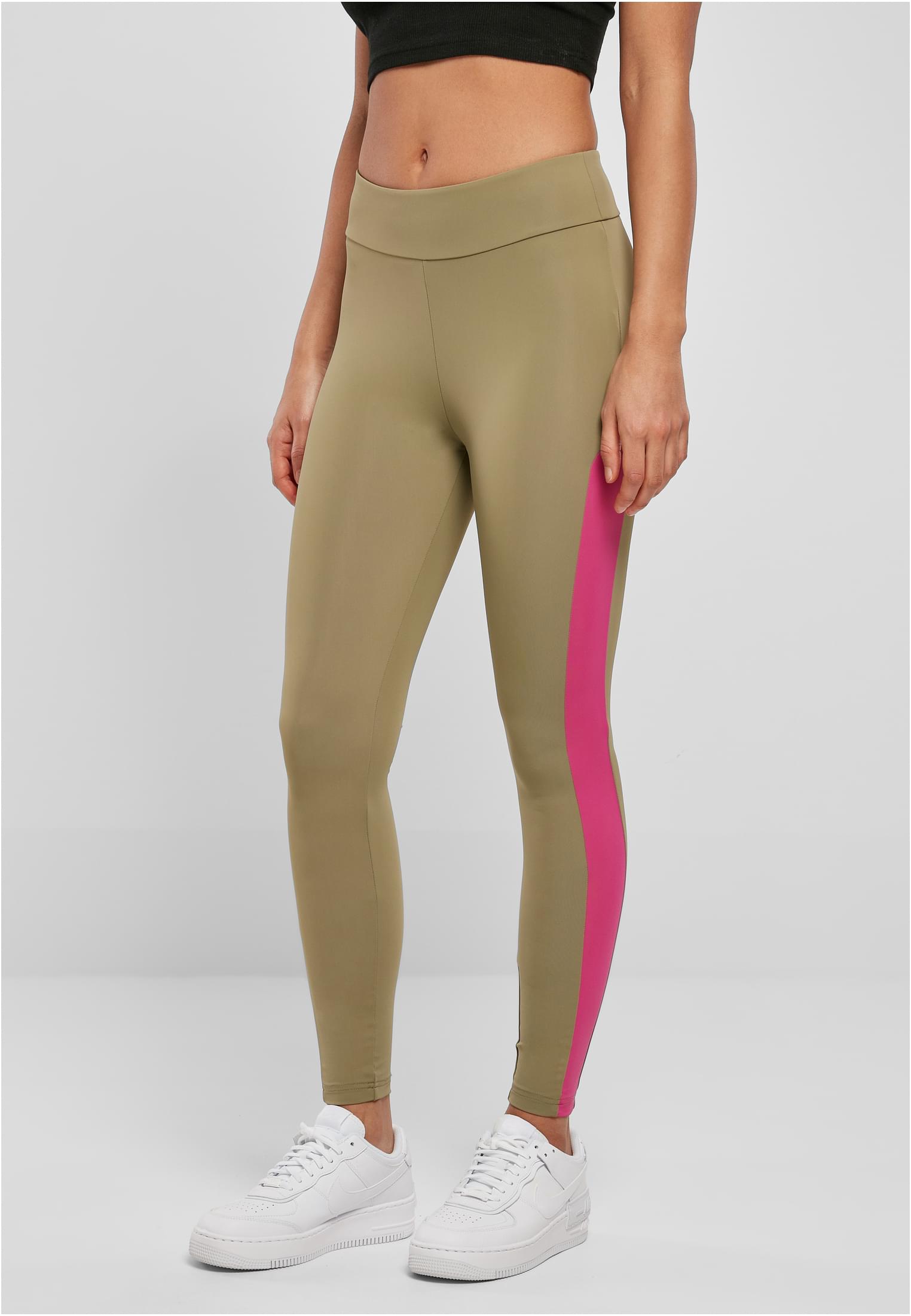 Ladies Color Block Leggings khaki/brightviolet 3XL - alternate variant 2