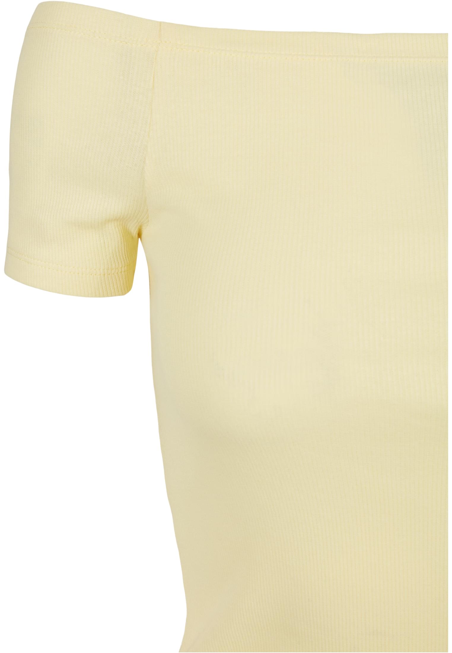 レディース オフショルダー リブ Tシャツ ソフトイエロー 3XL
 - variant image 7