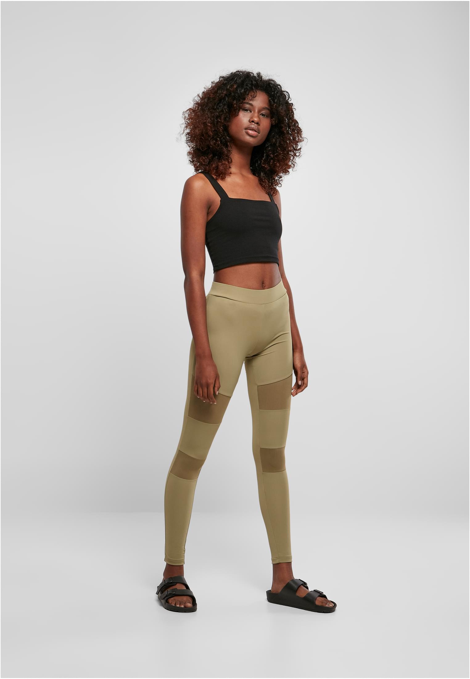 Ladies Tech Mesh Leggings khaki 3XL - variant image 4