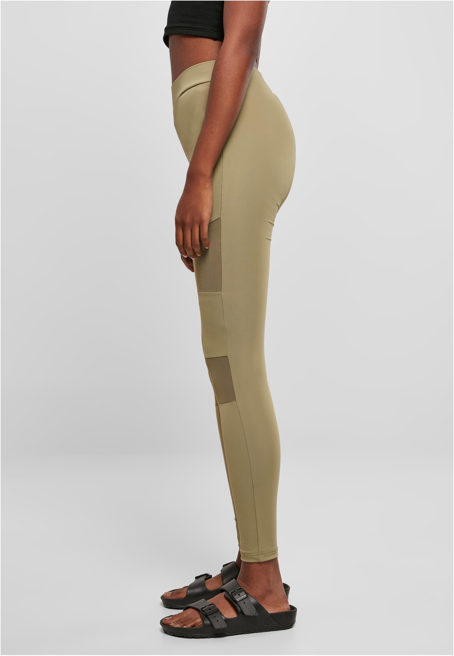 Ladies Tech Mesh Leggings khaki 3XL - variant image 1