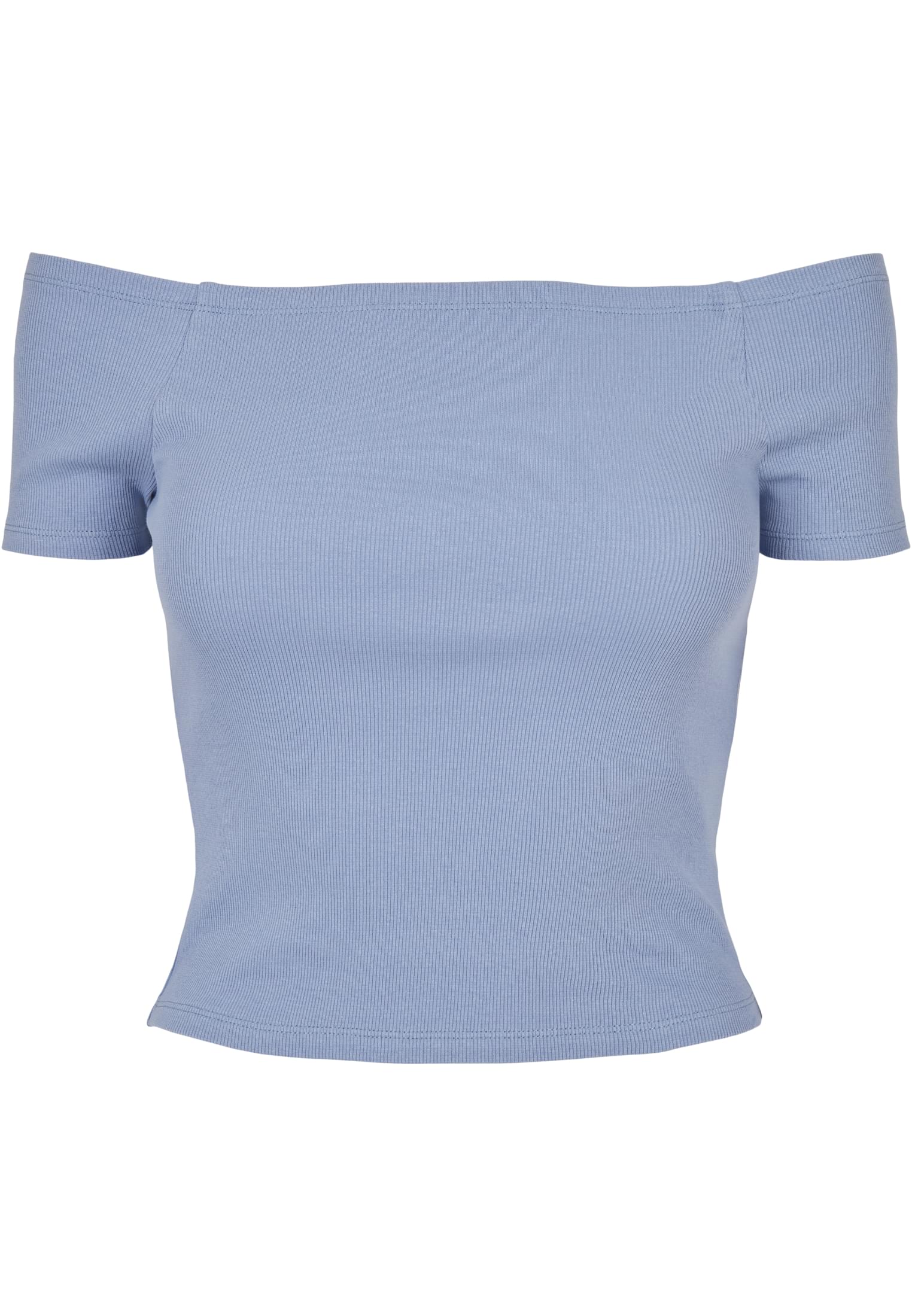 レディース オフショルダー リブ Tシャツ ビオラブルー 3XL
 - variant image 5