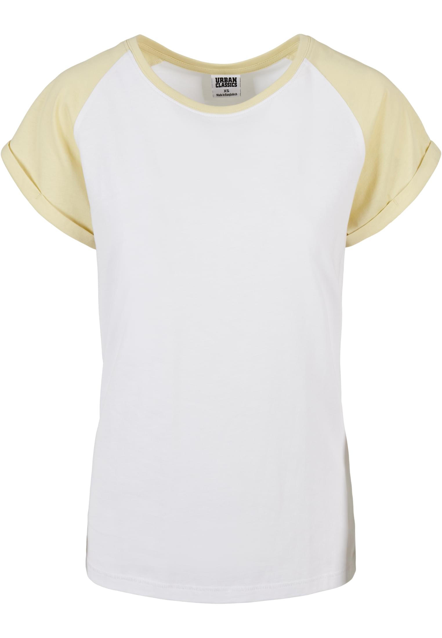 T-shirt contrastées femme Raglan blanc/jaune pâle 3XL
 - variant image 5